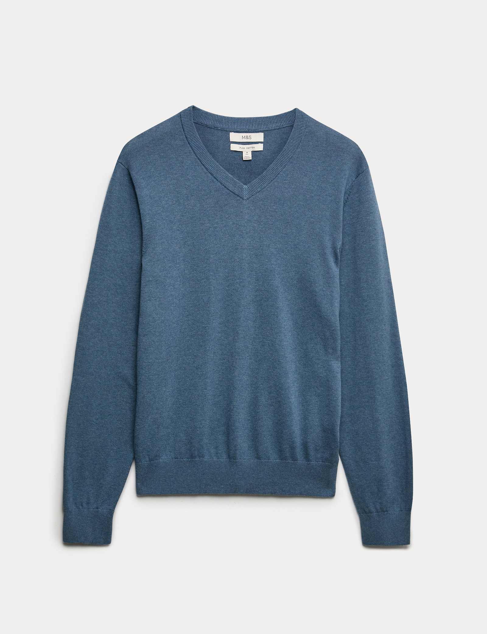 Pure Cotton V-Neck Jumper - image 3