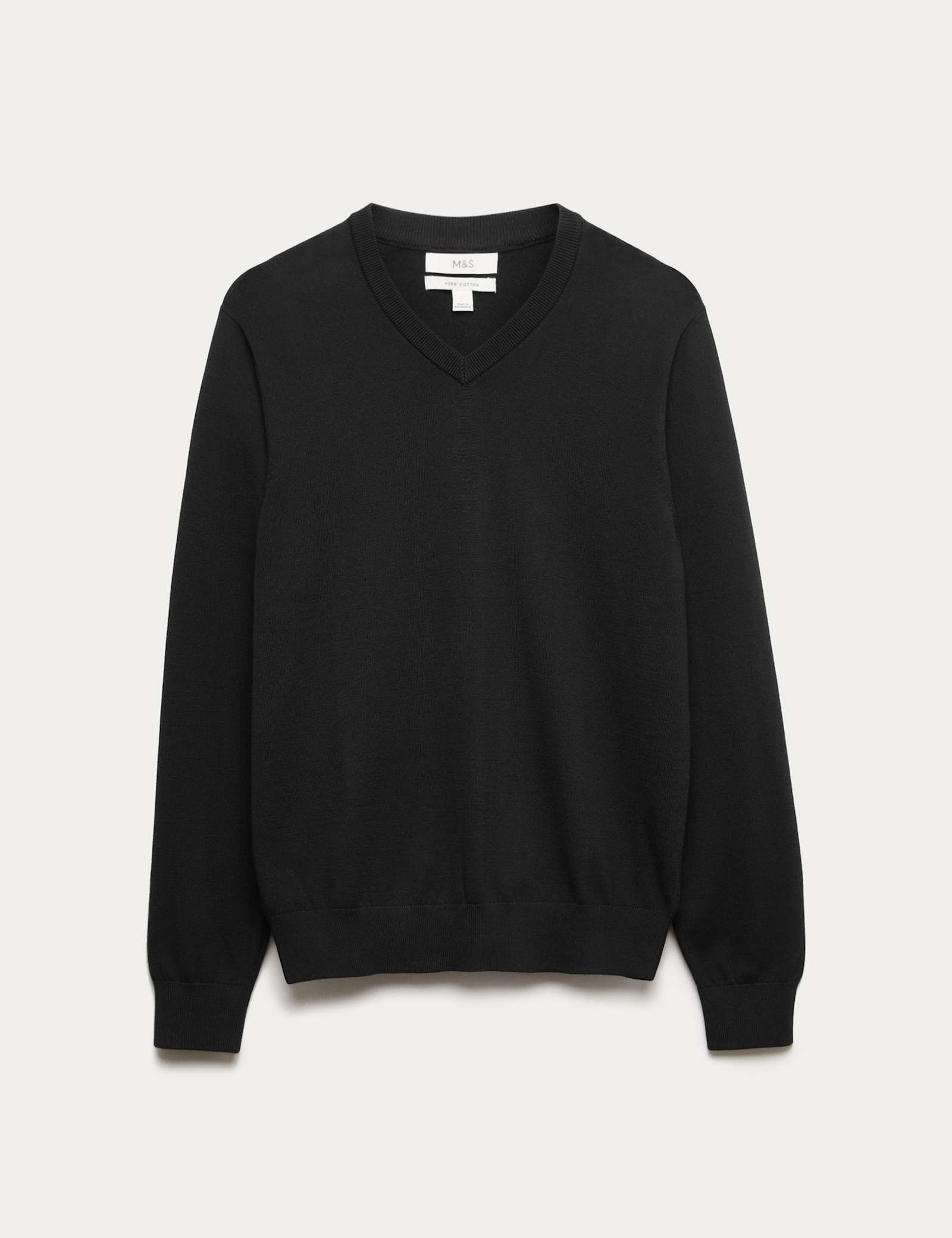 Pure Cotton V-Neck Jumper - image 1