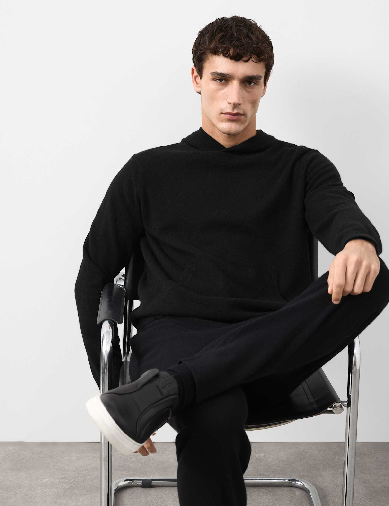 Pure Cashmere Knitted Hoodie - image 3