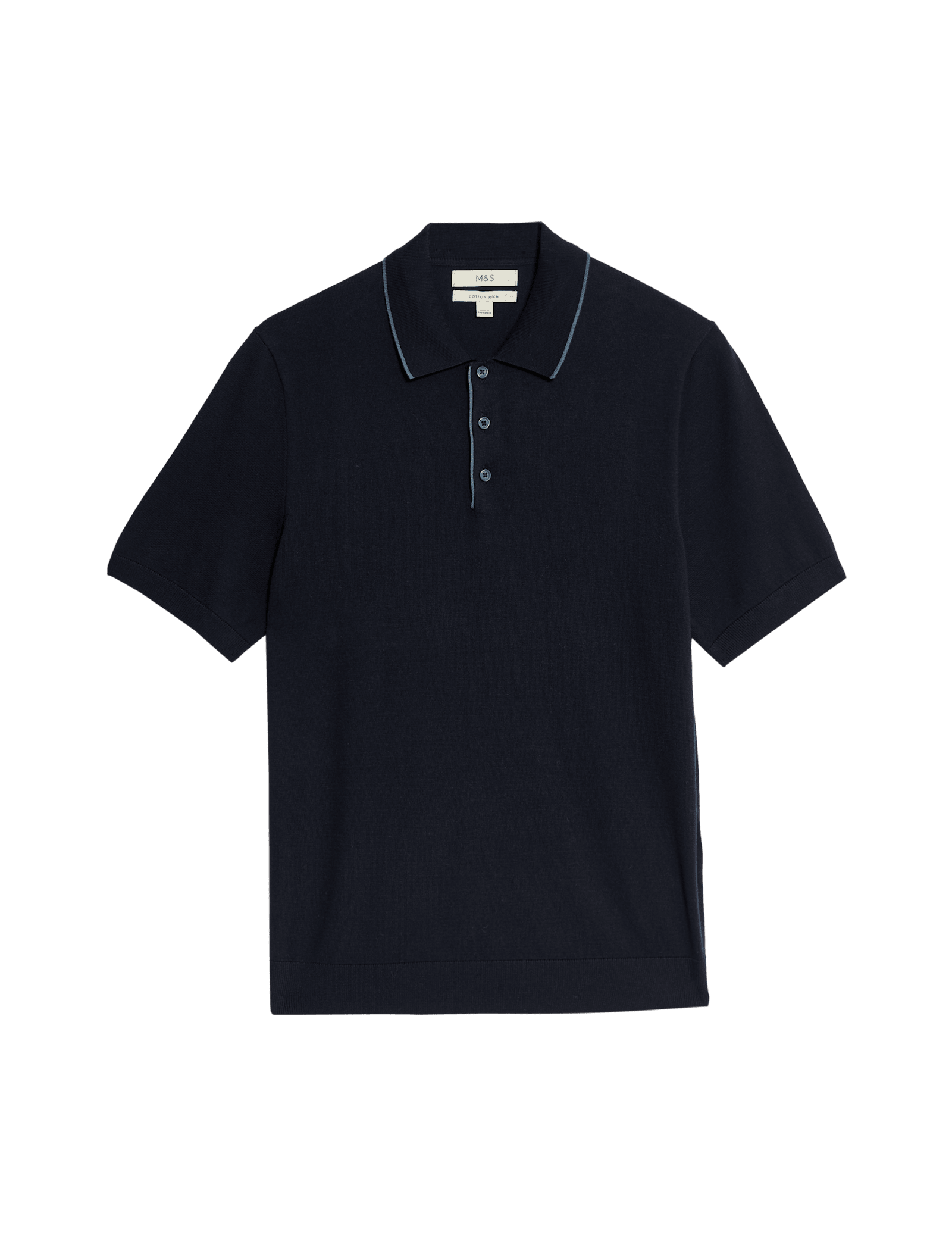 Cotton Rich Knitted Polo Shirt - image 3