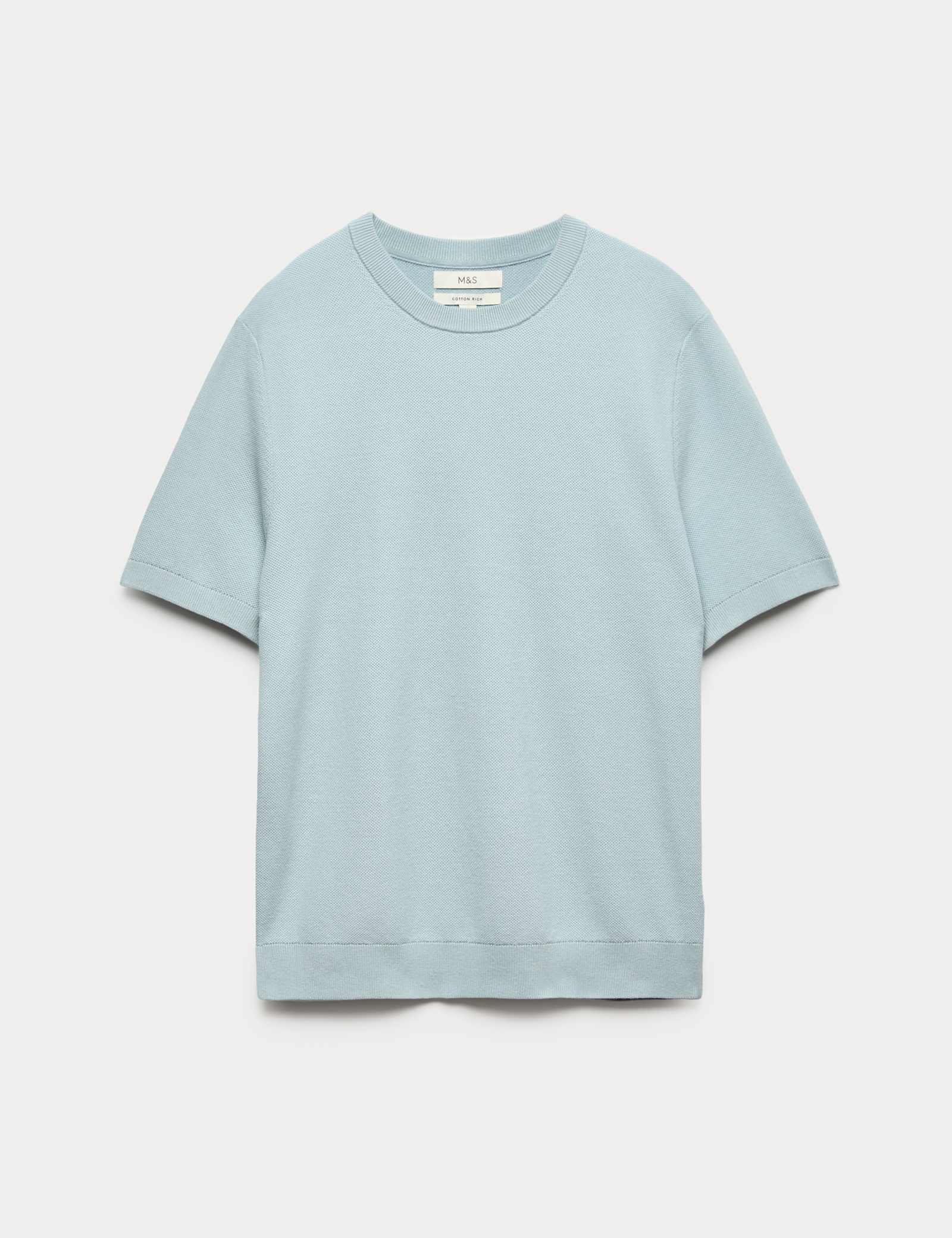 Cotton Rich Textured Knitted T-Shirt - image 2