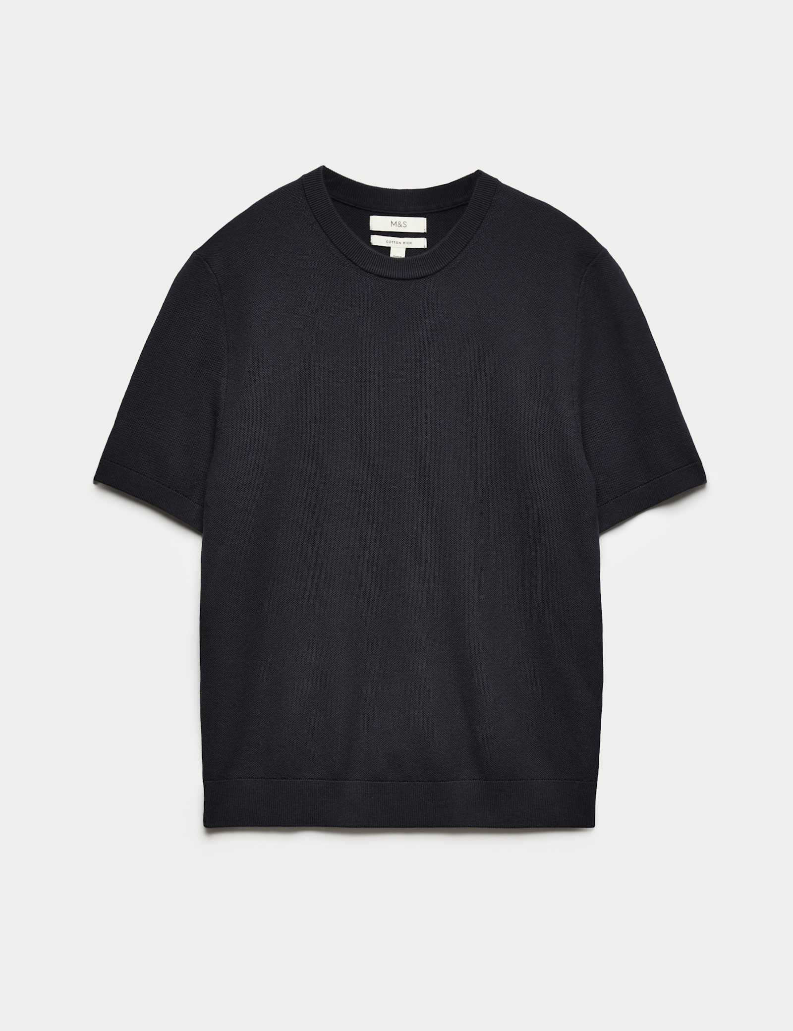 Cotton Rich Textured Knitted T-Shirt - image 5