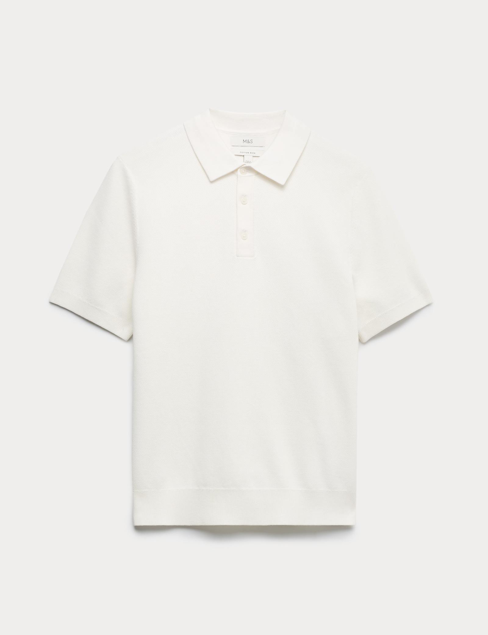 Cotton Rich Regular Fit Knitted Polo Shirt - image 5