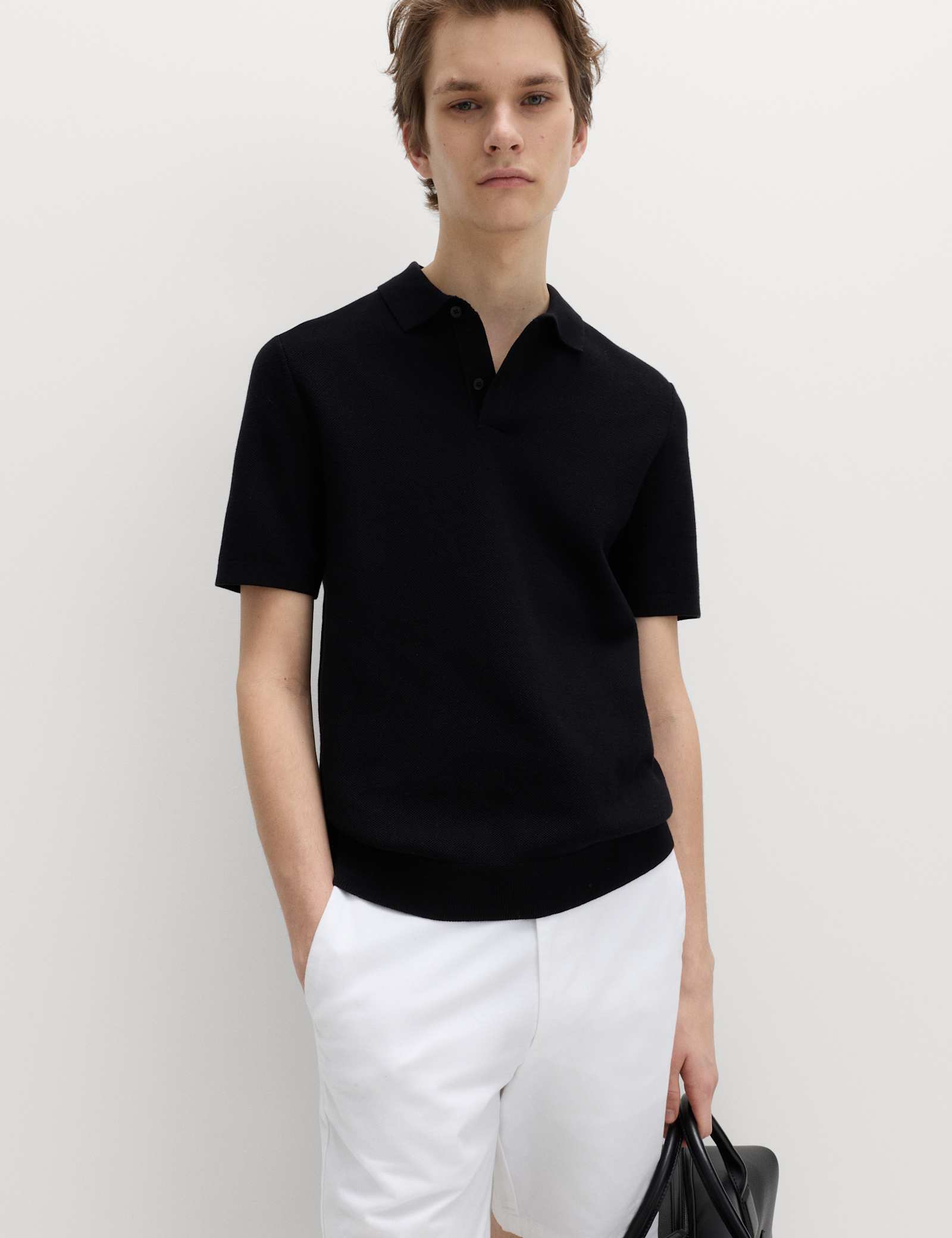 Cotton Rich Slim Fit Knitted Polo Shirt - image 5