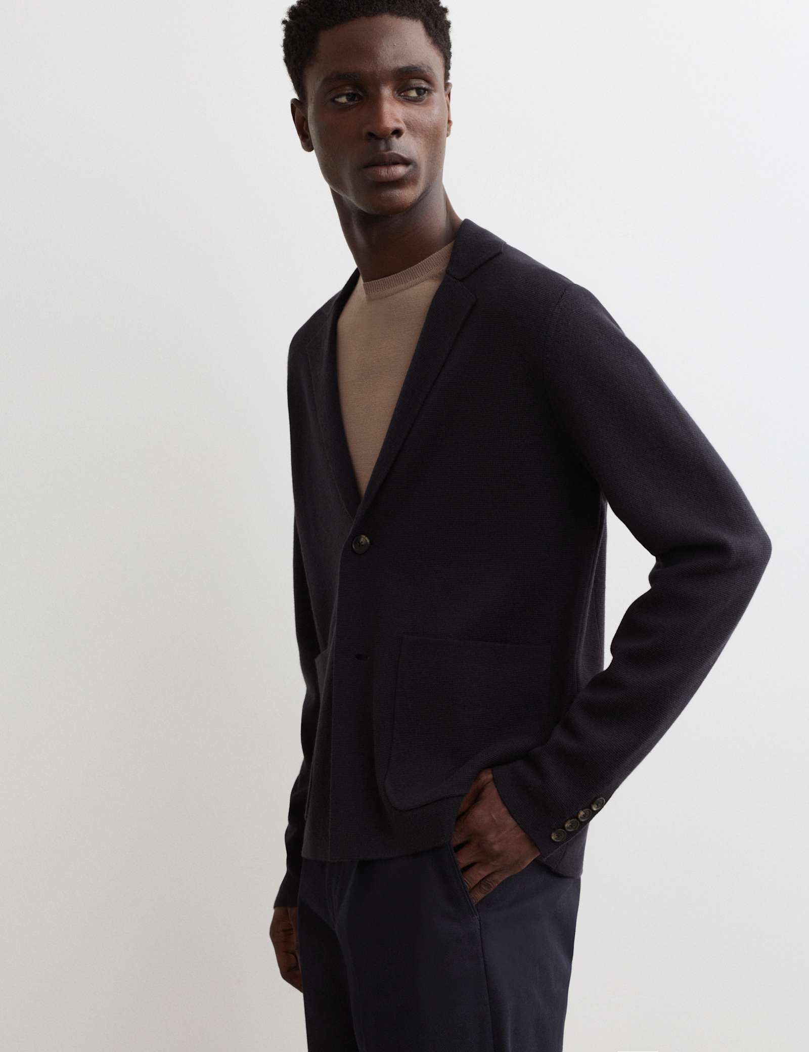 Pure Merino Wool Knitted Blazer - image 2