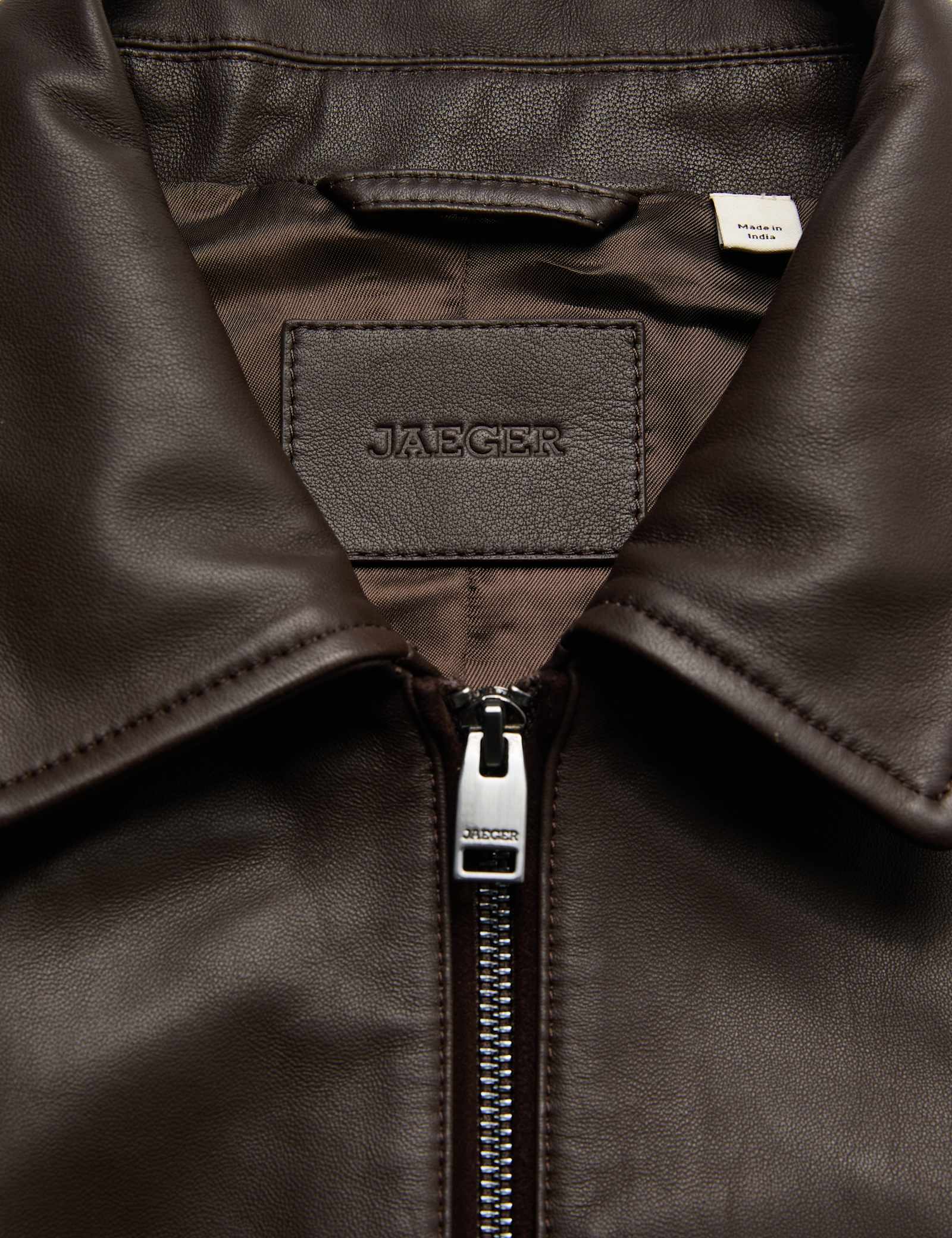 Leather Harrington Jacket - image 4
