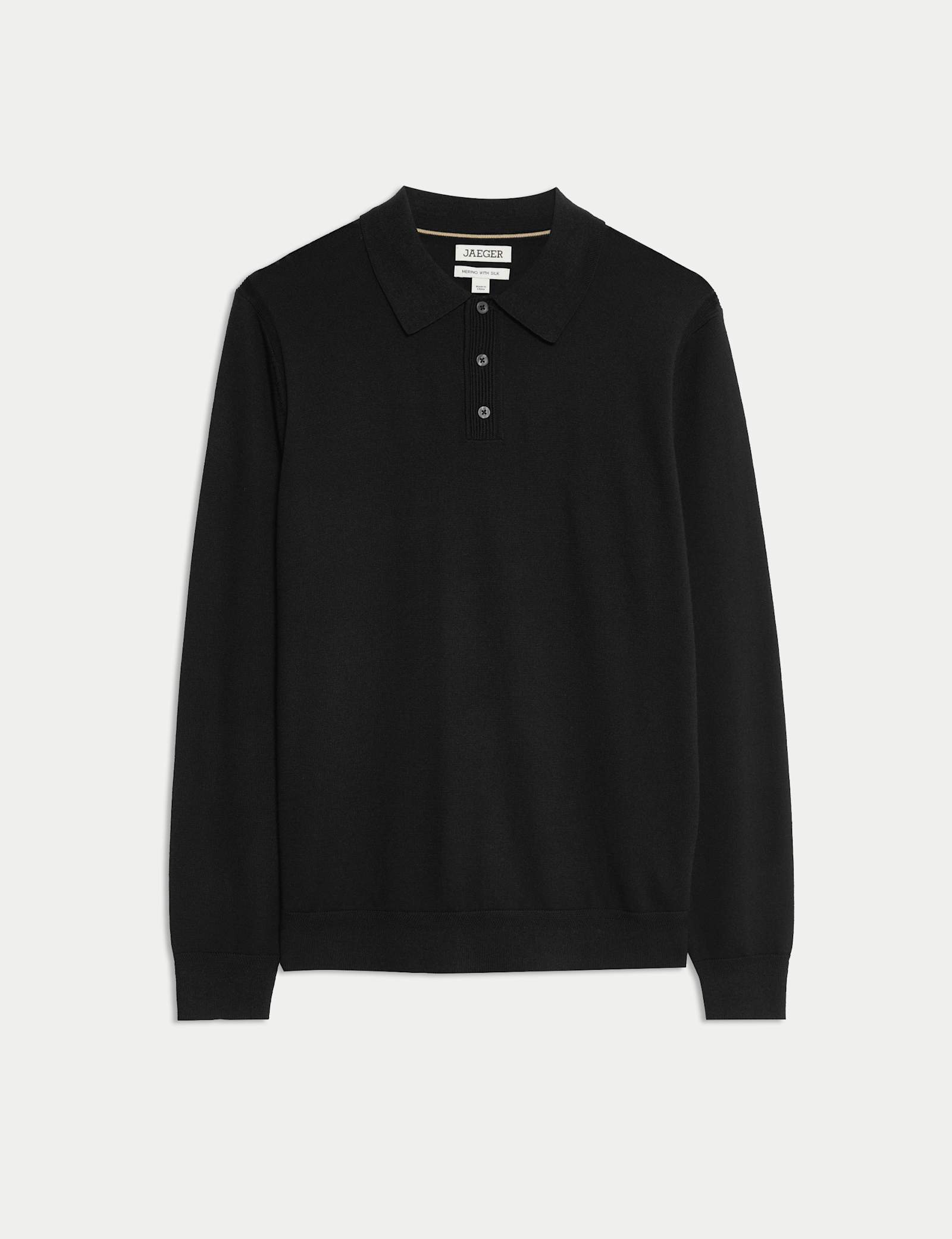 Merino Wool with Silk Knitted Polo Shirt - image 1