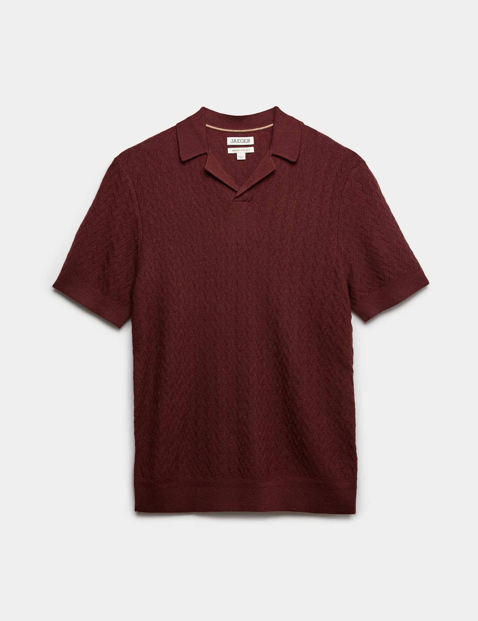 Merino Wool with Silk Knitted Polo Shirt - image 1
