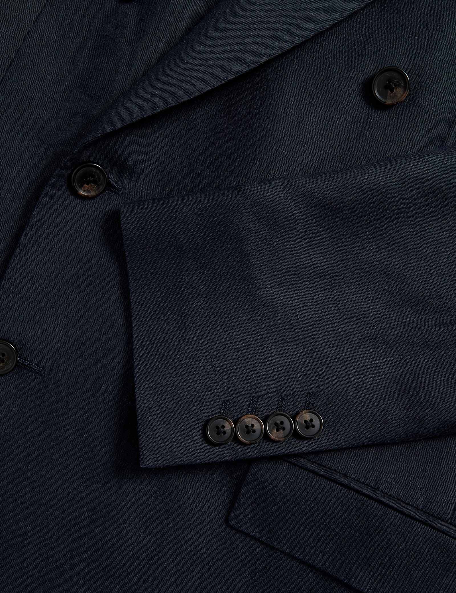 Tailored Fit Silk & Linen Blend Double Breasted Suit Jacket - image 5