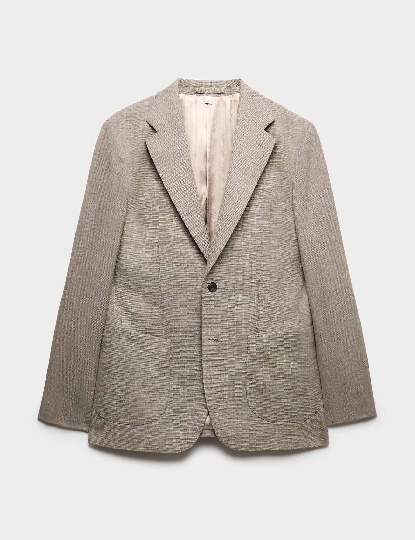Tailored Fit Italian Wool Rich Blazer with Silk - image 1
