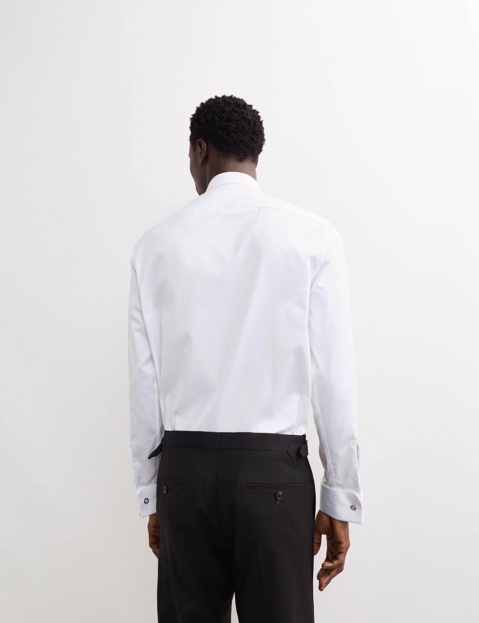 Tailored Fit Pure Cotton Bib Front Dress Shirt - image 5