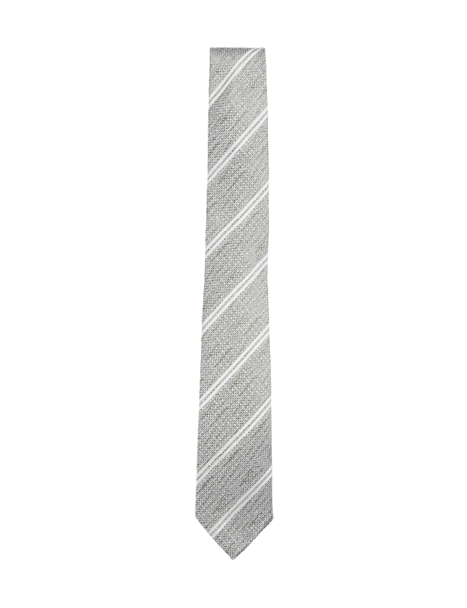 Slim Striped Pure Silk Tie - image 5