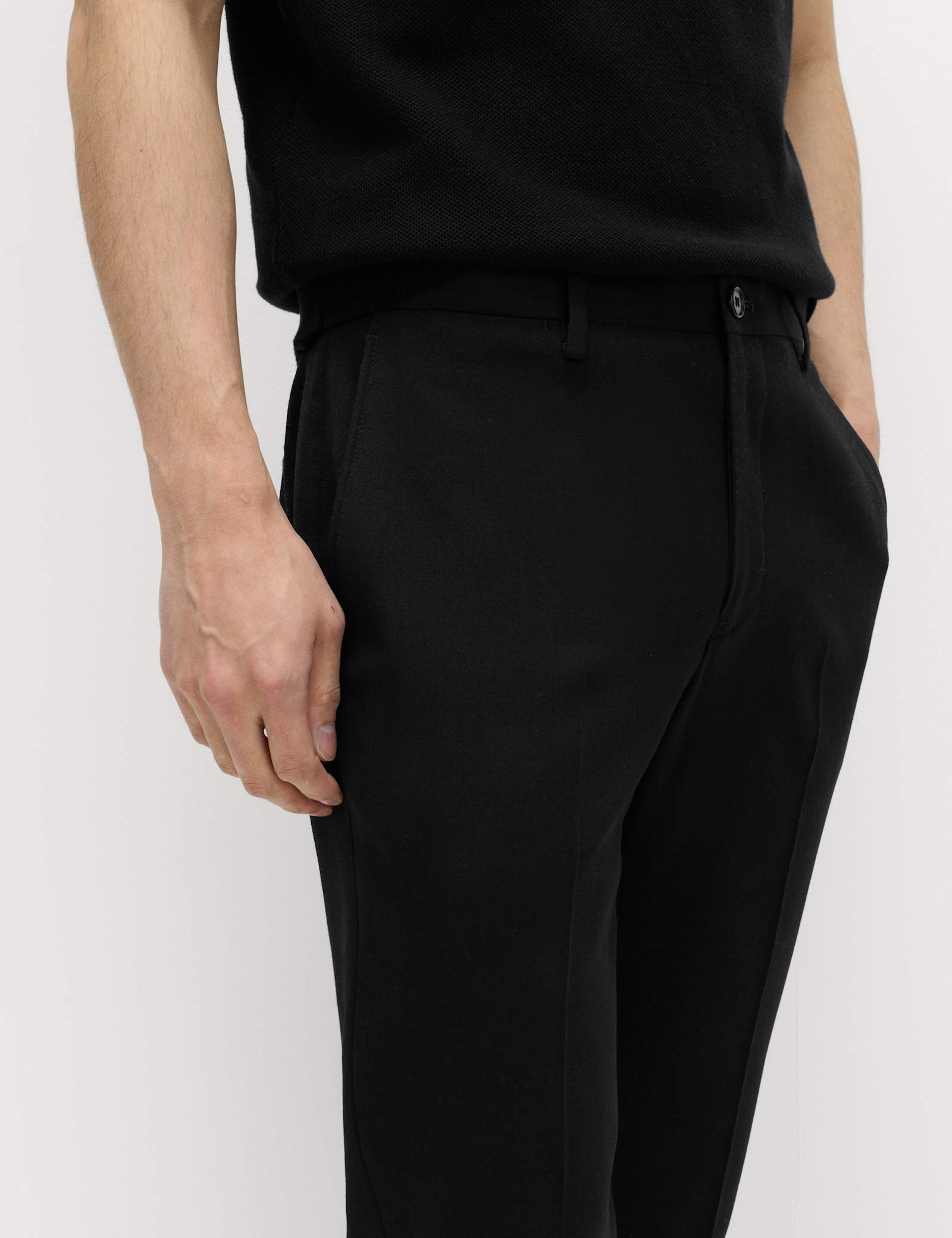 Slim Fit Wool Blend Suit Trousers - image 4