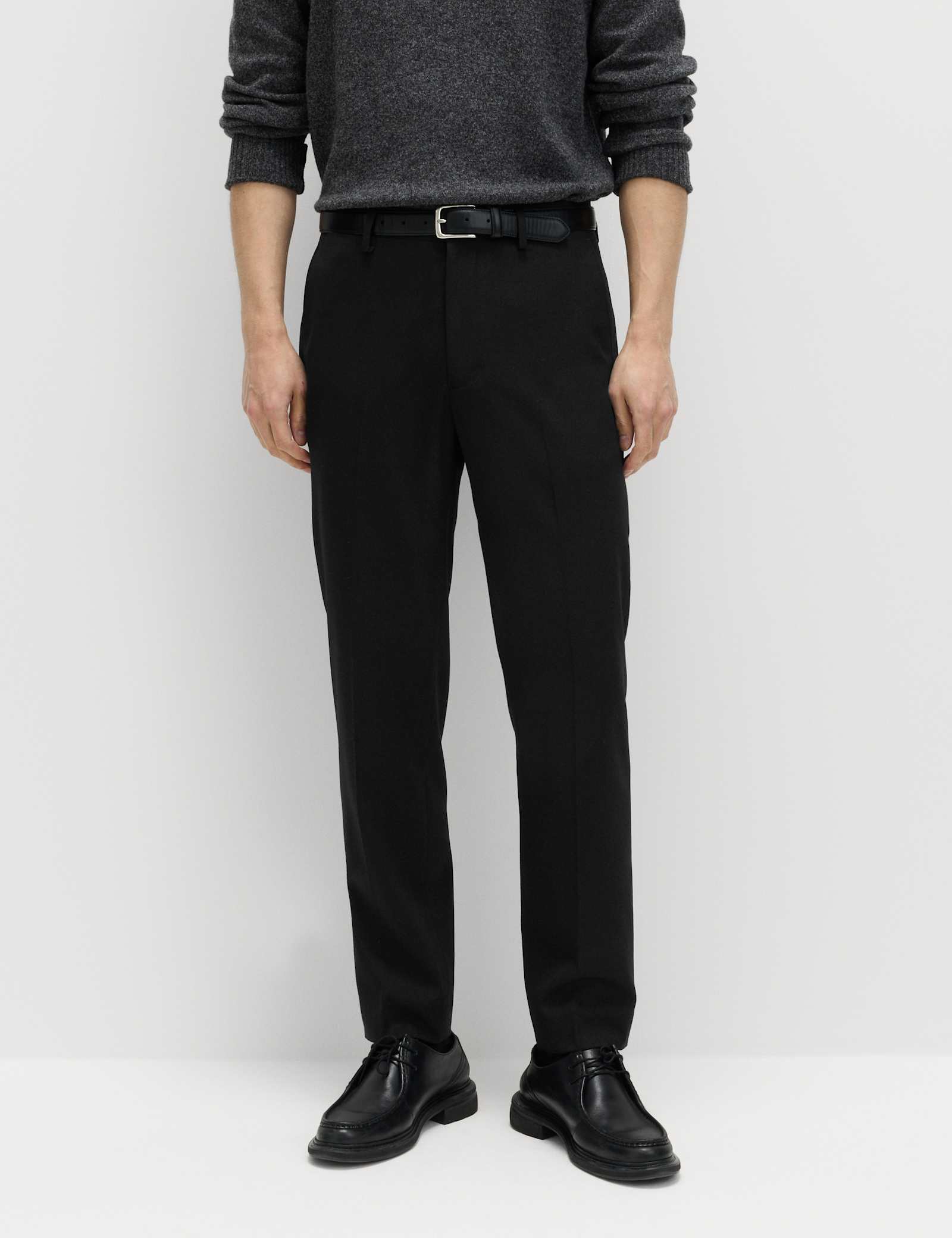 Regular Fit Wool Blend Trousers - image 2