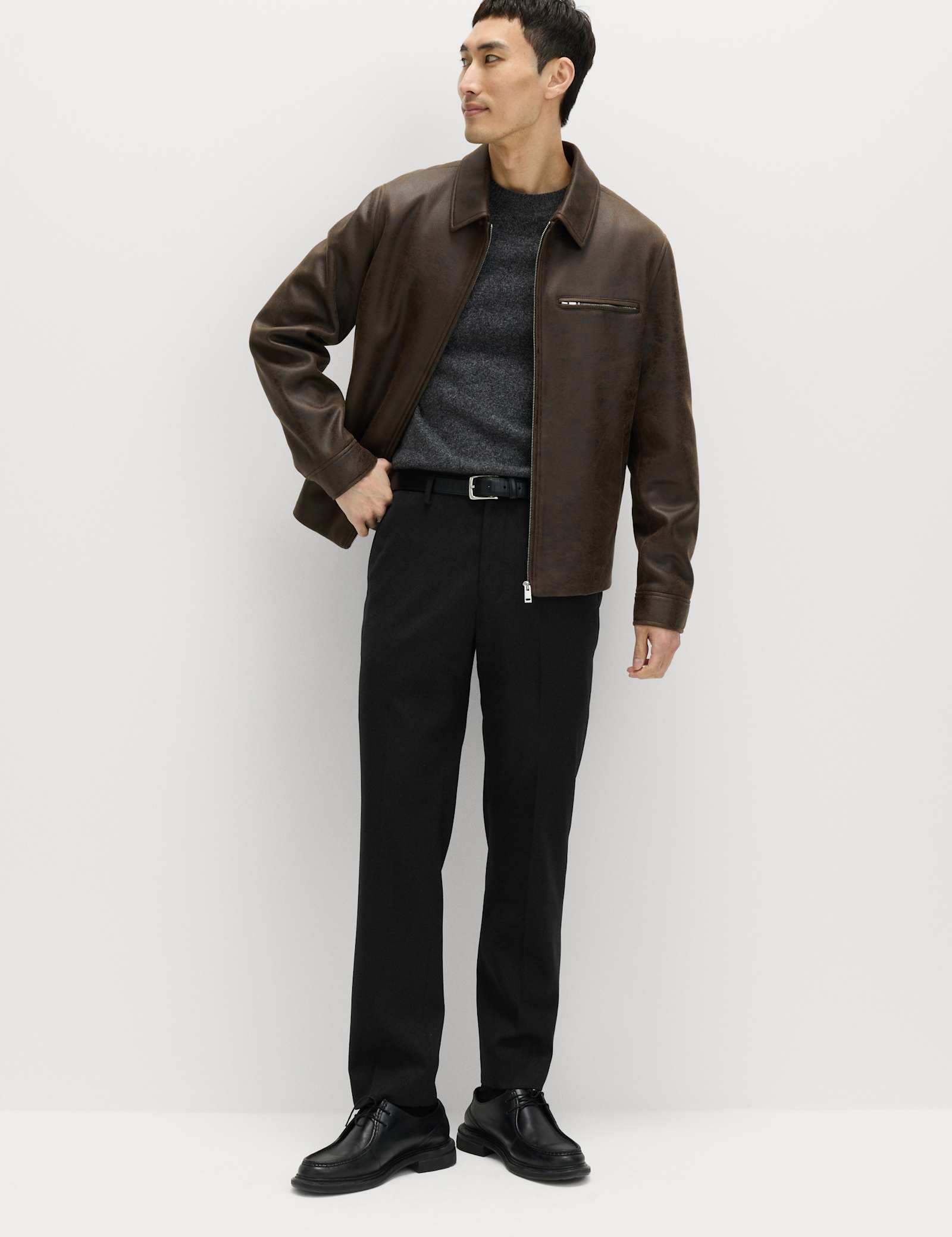 Regular Fit Wool Blend Trousers - image 4