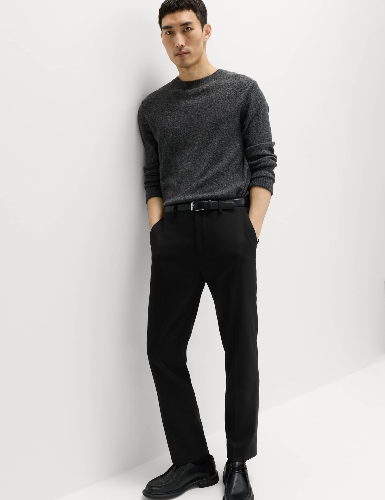 Regular Fit Wool Blend Trousers - image 5