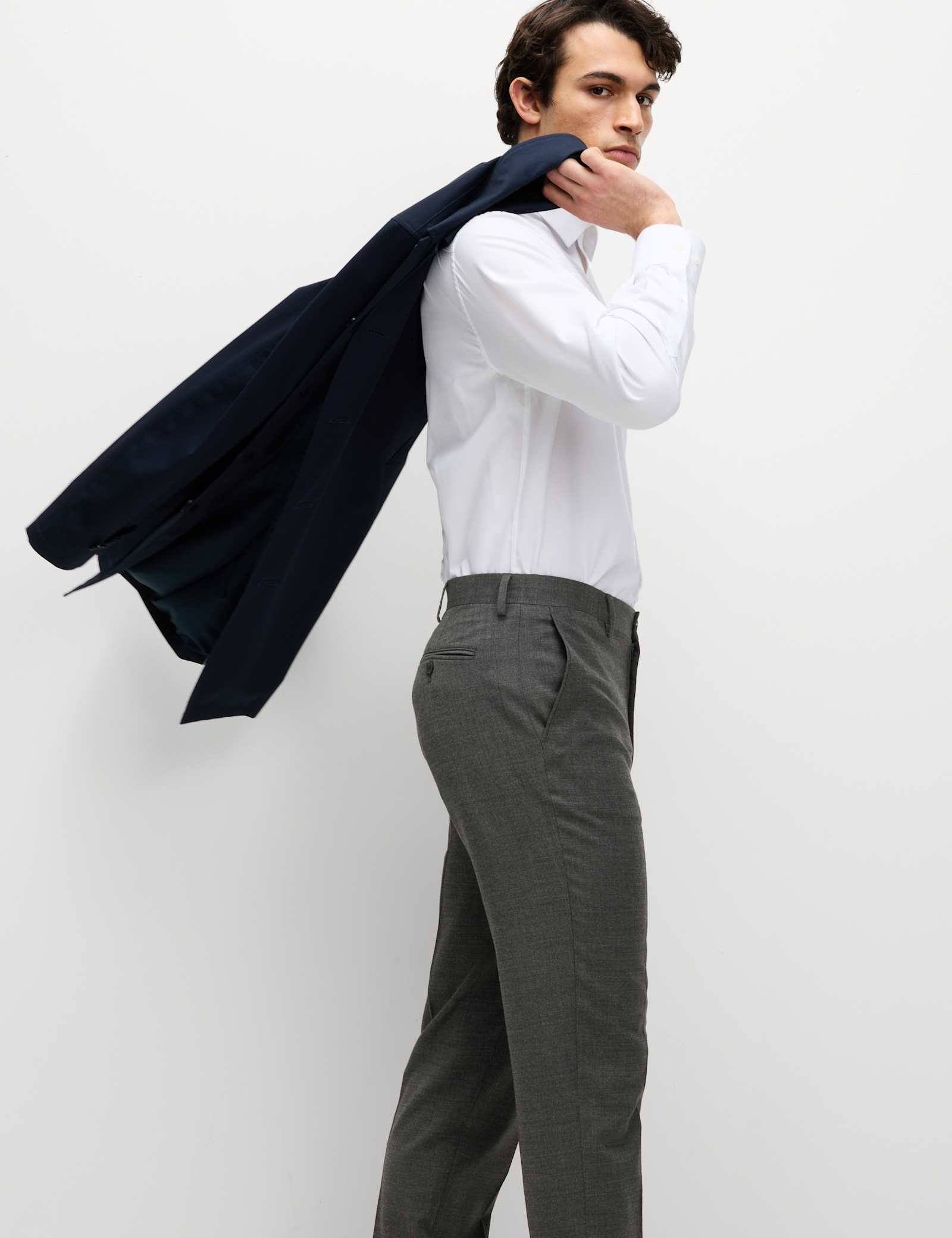 Regular Fit Wool Blend Trousers - image 4