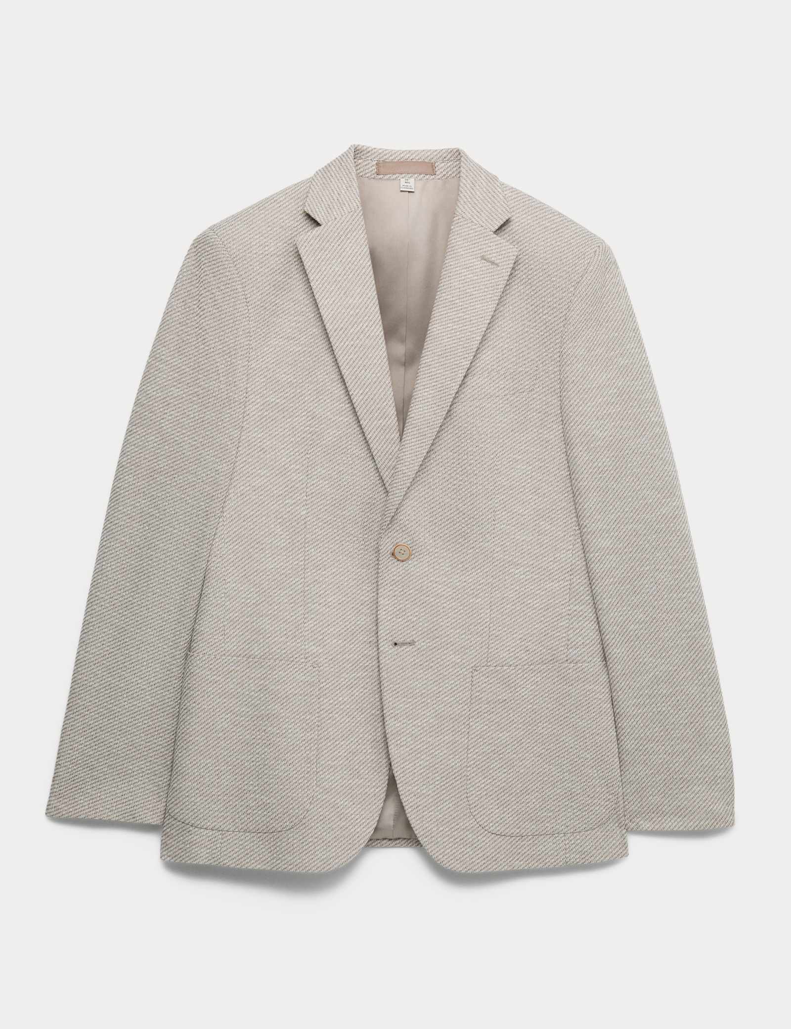 Tailored Fit Cotton Blend Textured Stretch Blazer - image 1