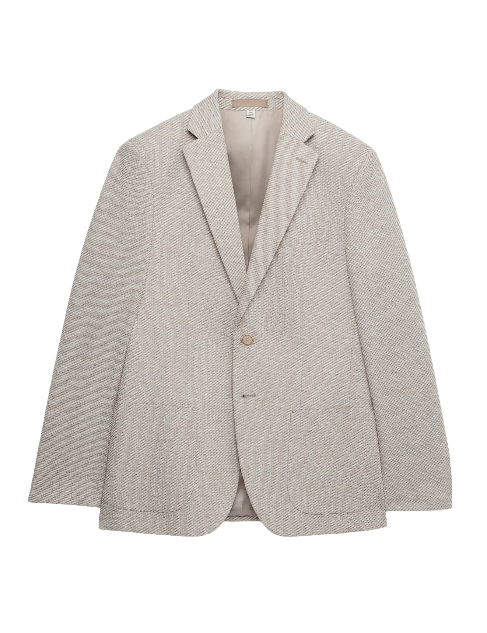 Tailored Fit Cotton Blend Textured Stretch Blazer - image 3