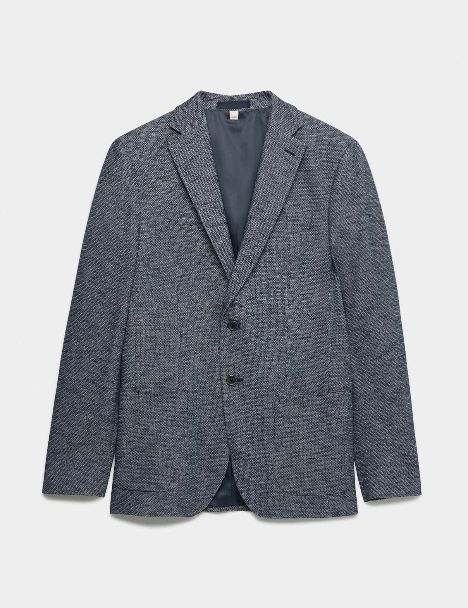 Tailored Fit Textured Stretch Blazer - image 3