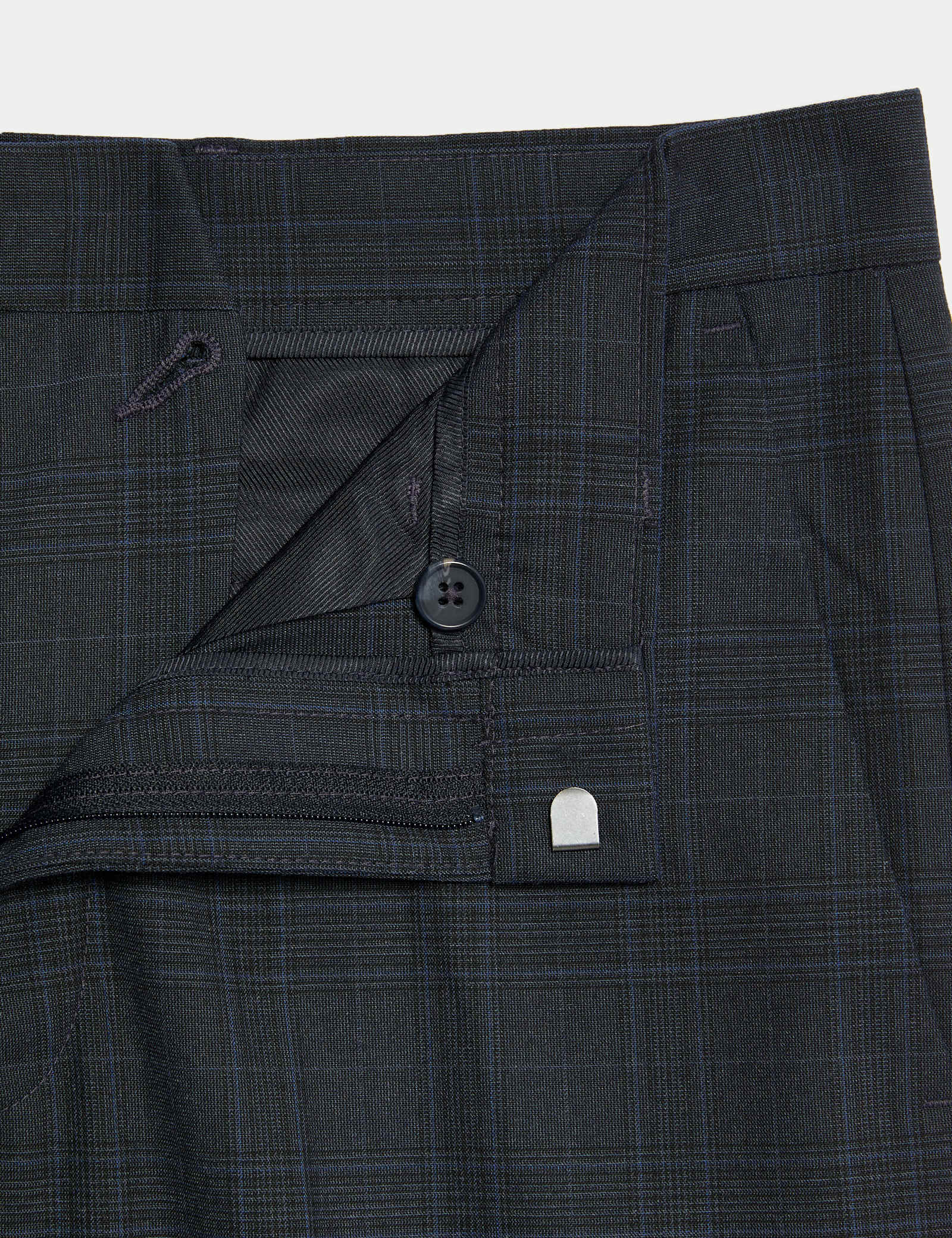 Tailored Fit Check Suit Trousers - image 4