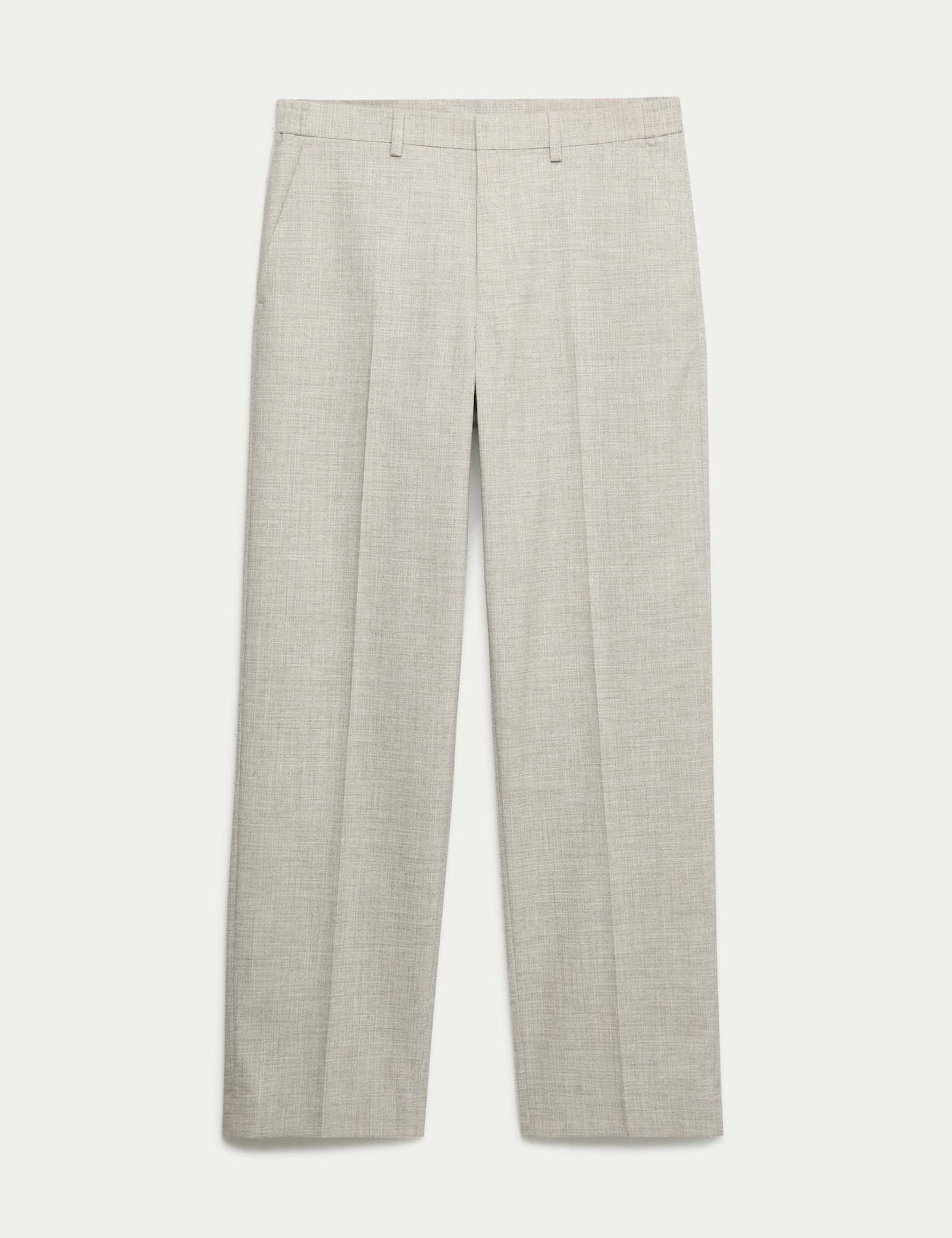 Relaxed Fit Textured Pleat Front Trousers - image 1