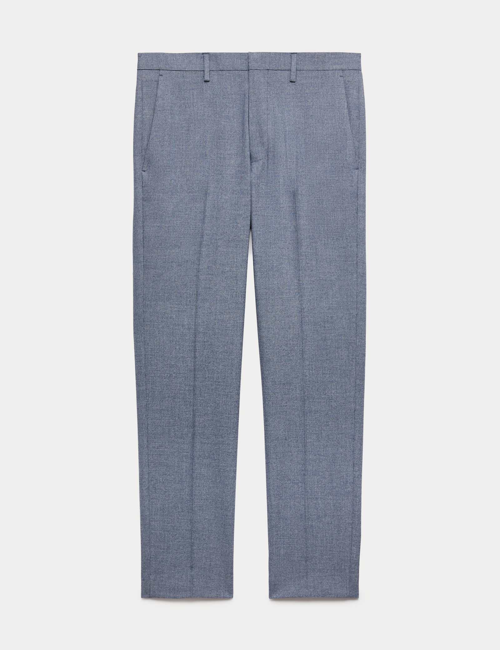 Tailored Fit Micro Grid Trousers - image 1