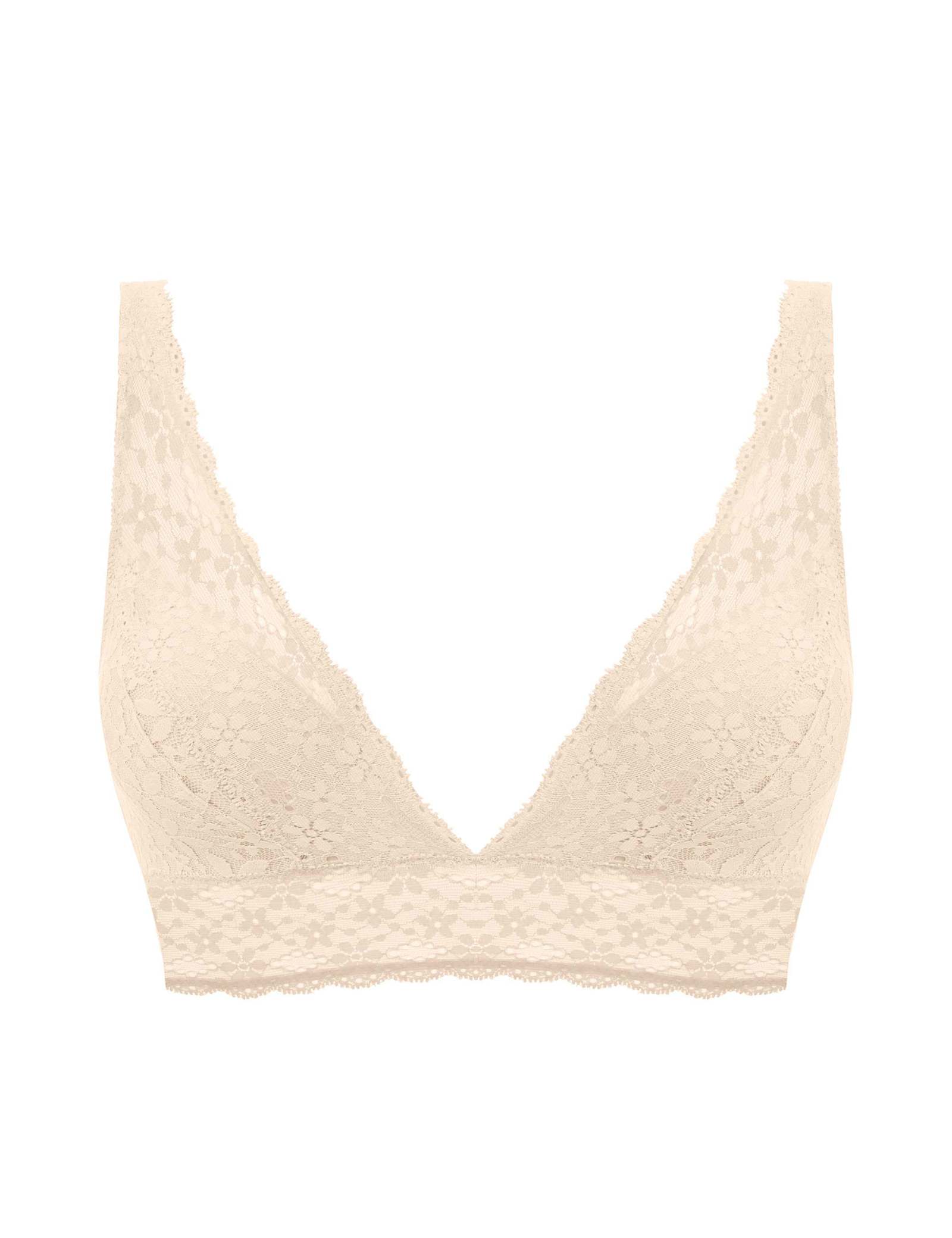 Halo Floral Lace Non-Wired Non-Padded Plunge Bra - image 2