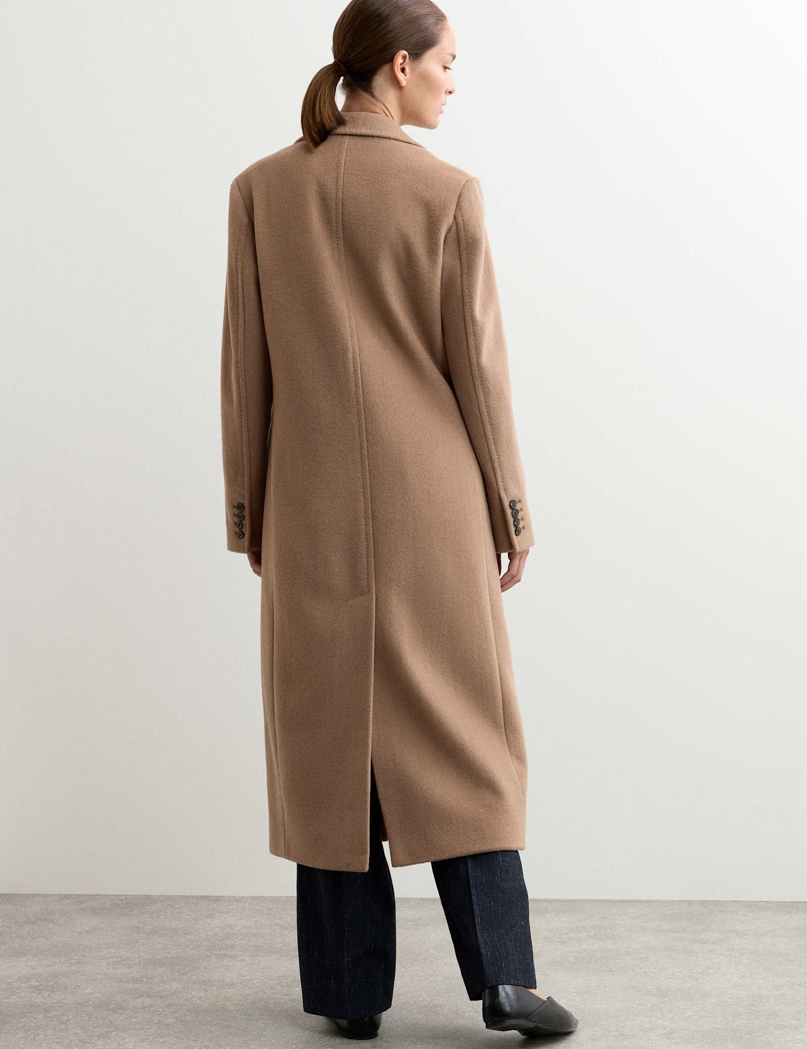 Longline Pure Wool Boyfriend Coat - image 5