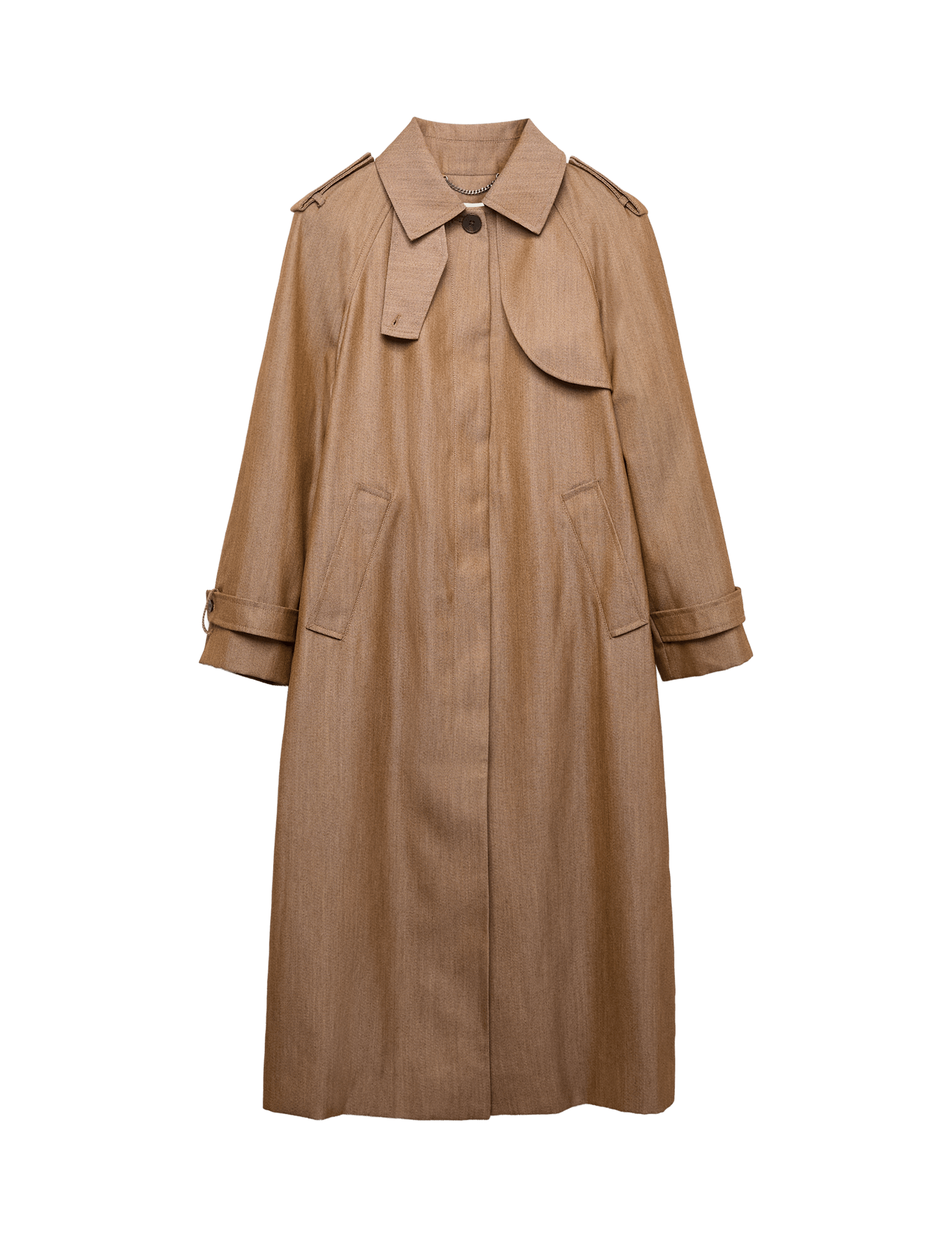 Wool Rich Twill Collared Longline Overcoat - image 3