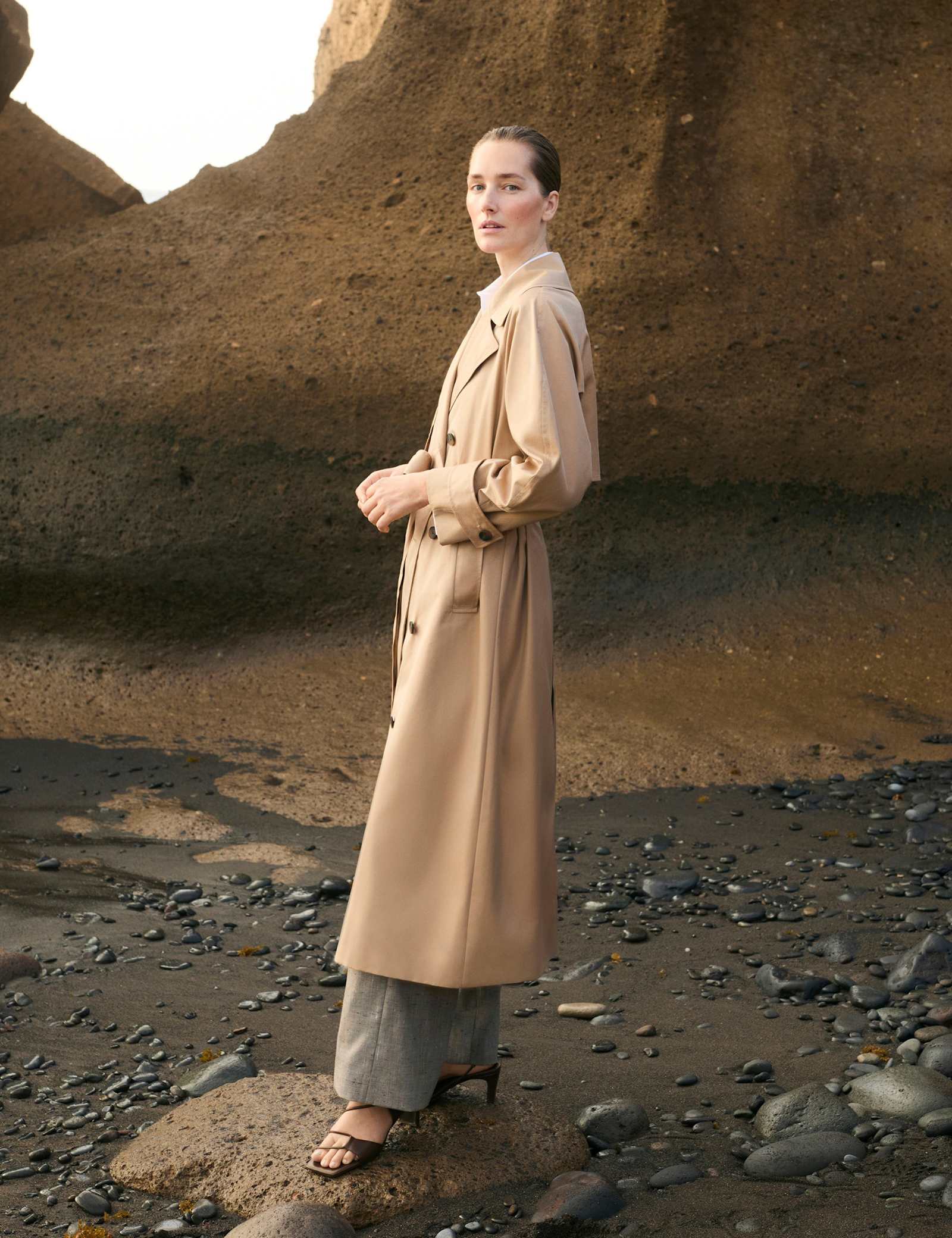 Cotton Rich Barrel Sleeve Trench Coat - image 2