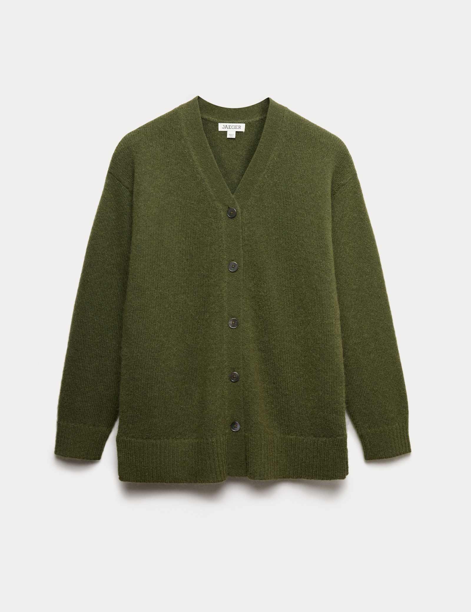 Mohair Blend V-Neck Relaxed Cardigan - image 1
