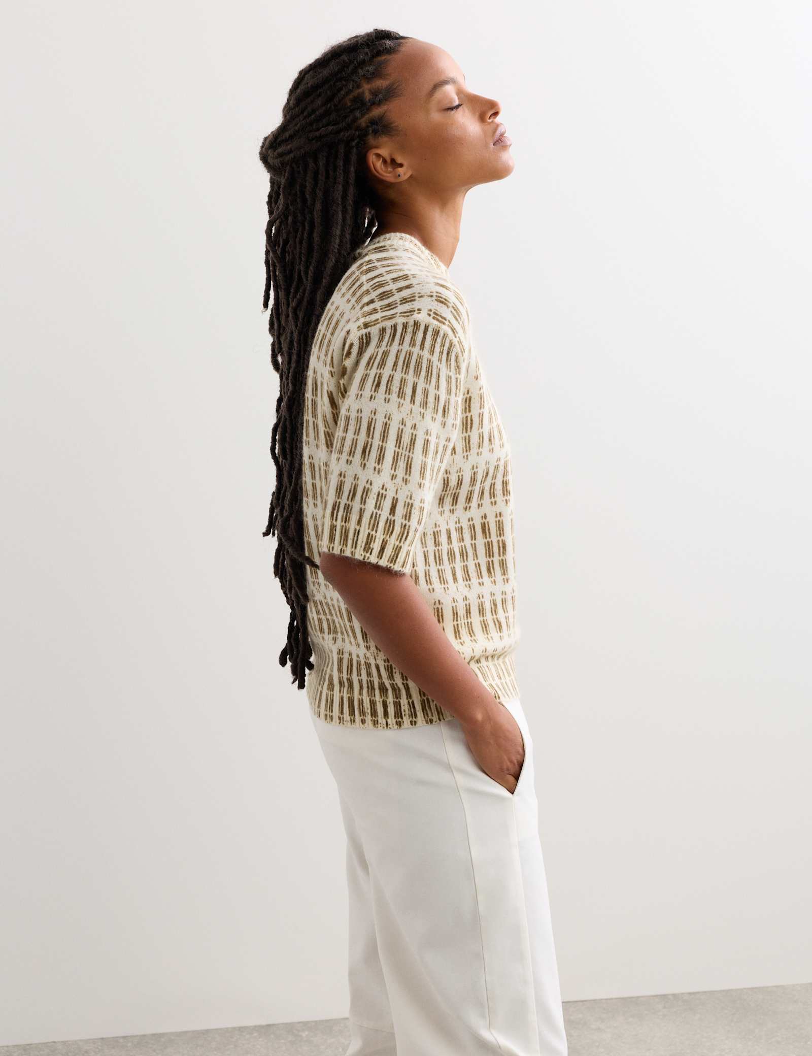 Mohair Blend Patterned Jumper - image 5