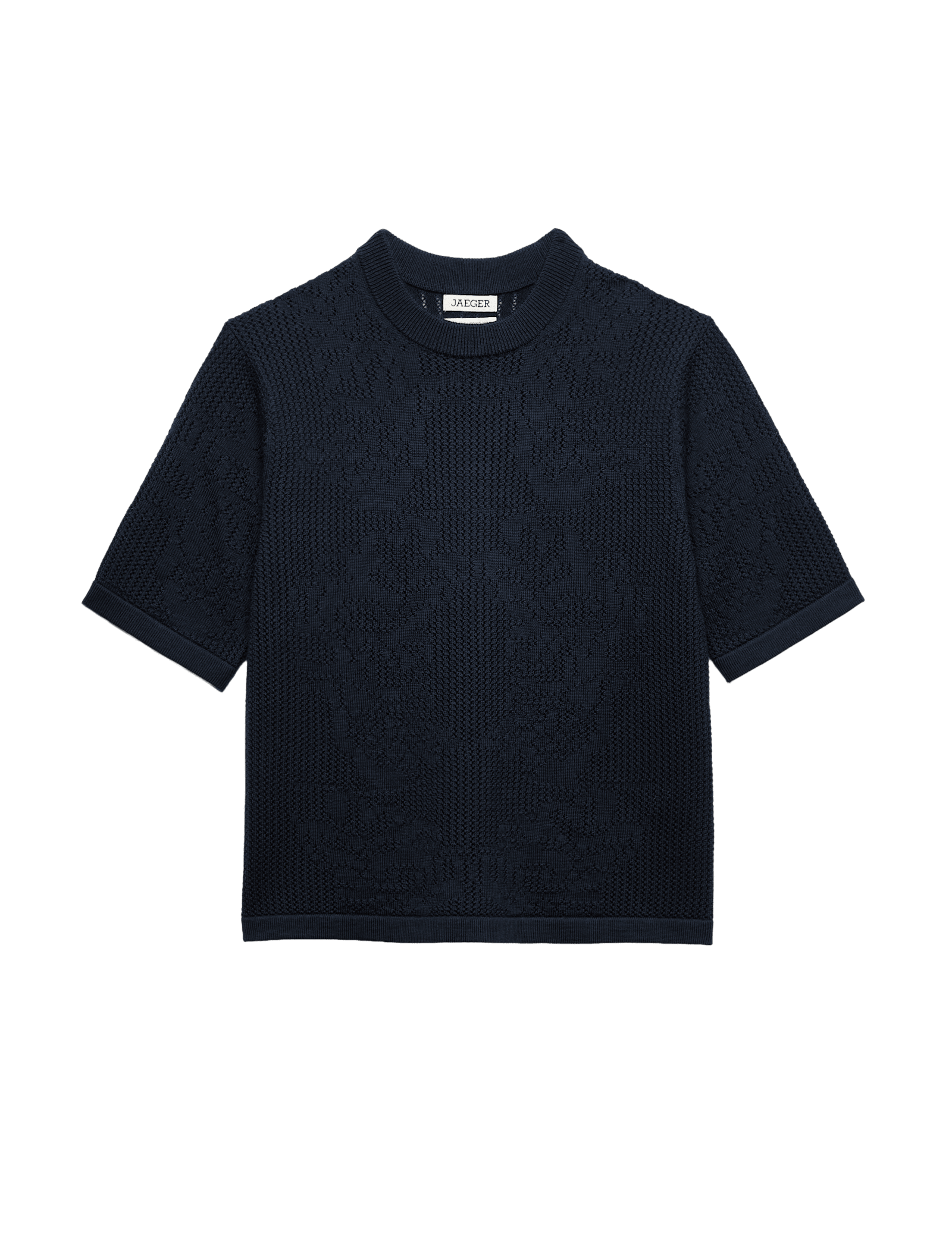 Pure Merino Wool Pointelle Knitted T-Shirt - image 3