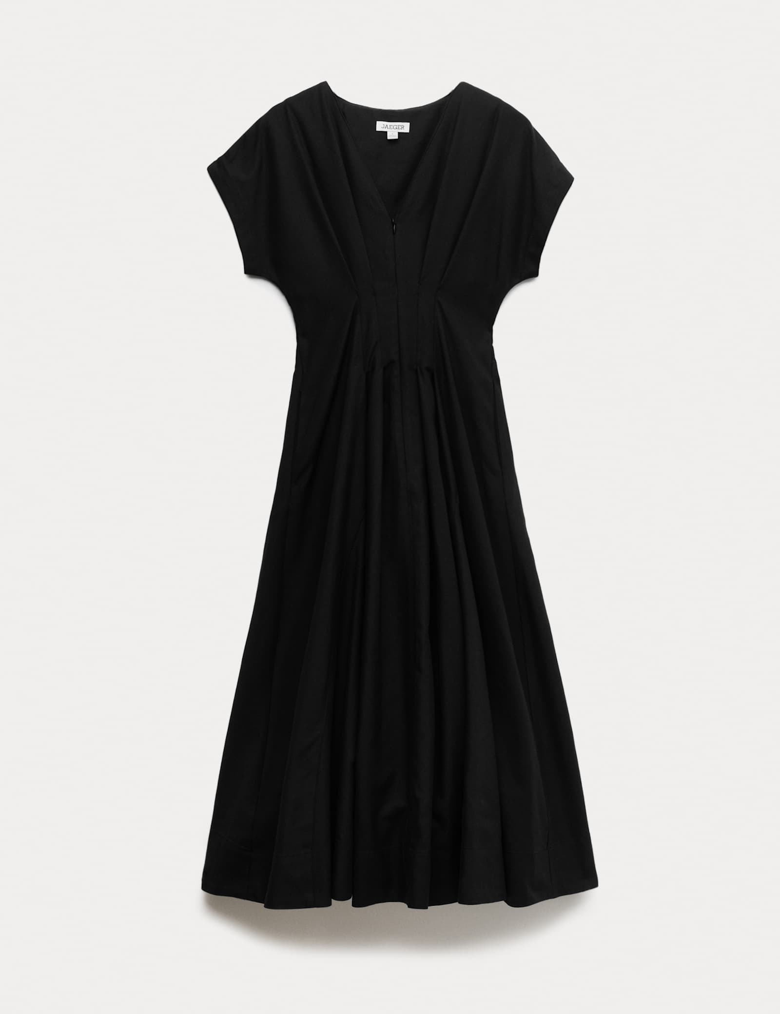 Lyocell Blend V-Neck Midi Skater Dress - image 1