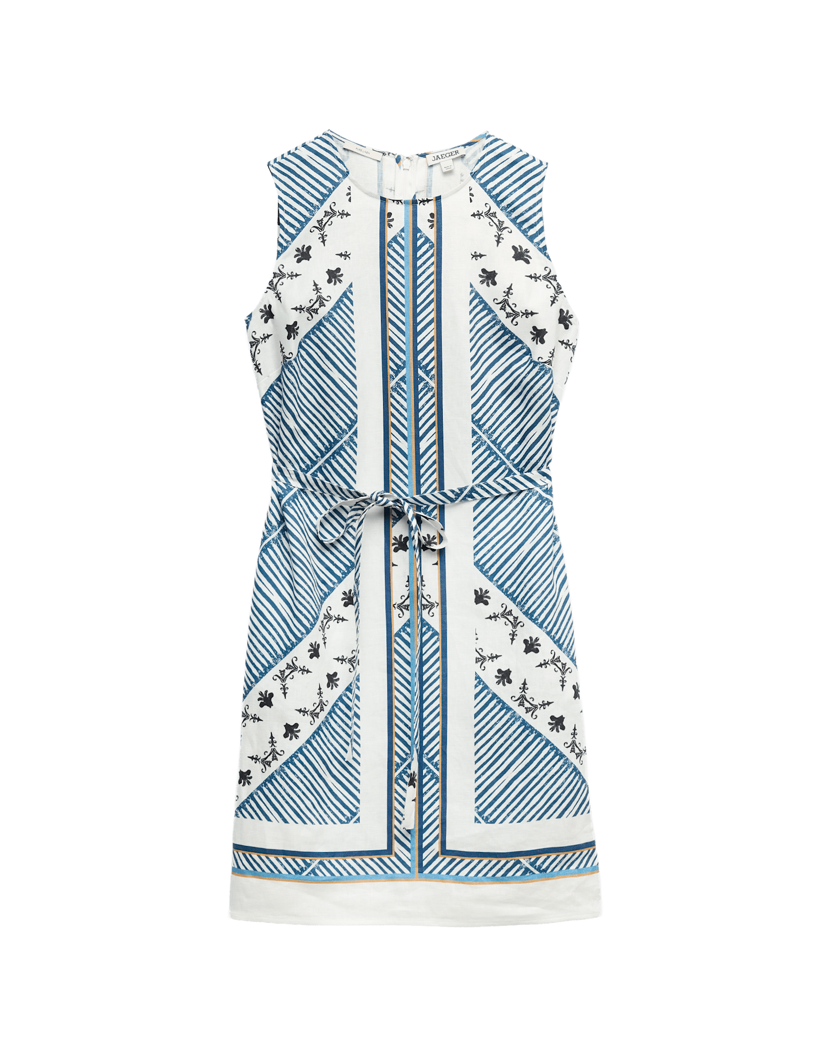 Pure Linen Printed Knee Length Shift Dress - image 3