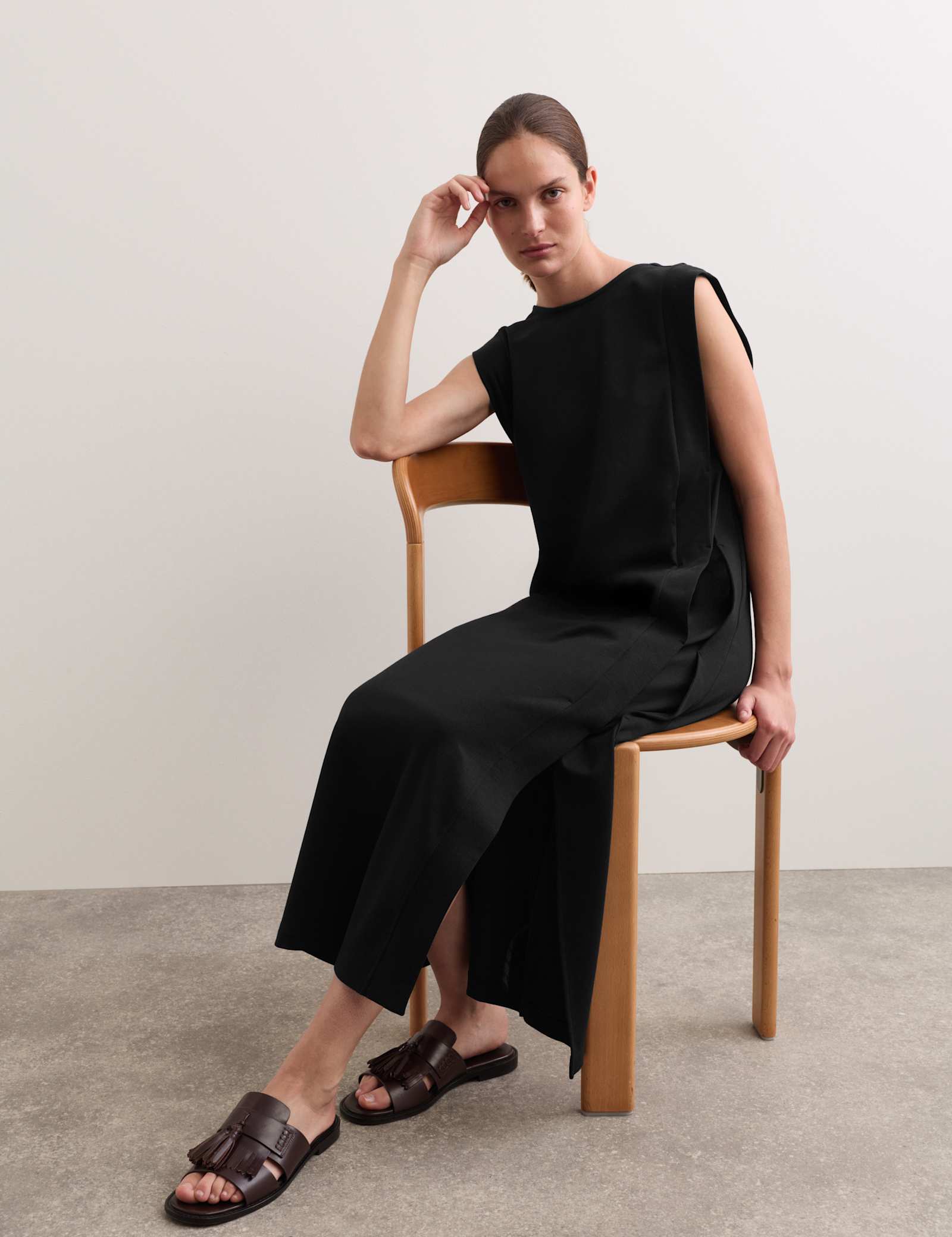 Jersey Midi Column Dress - image 5