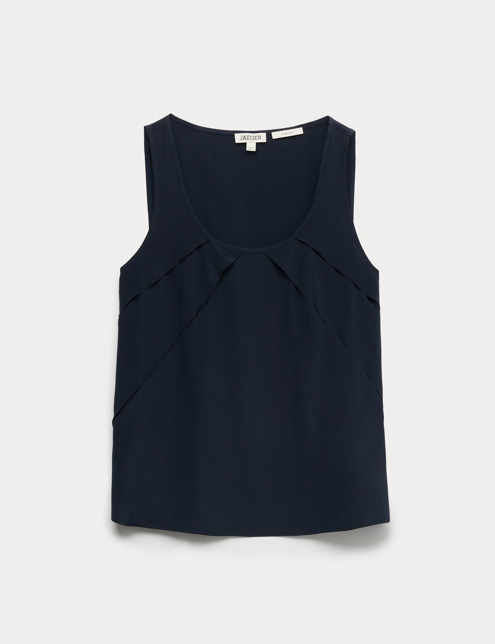 Pure Silk Sculpted Detail Shell Top - image 2