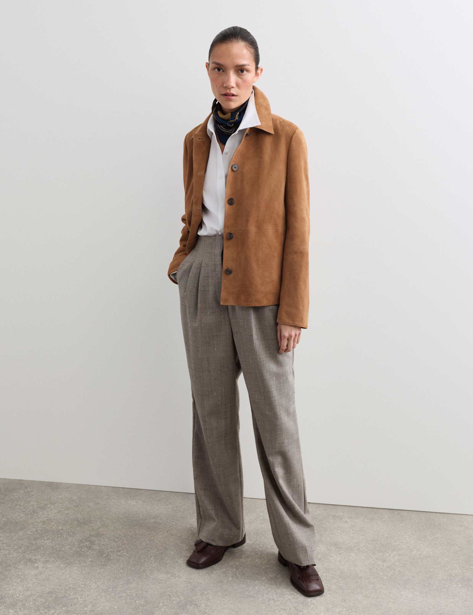 Suede Collared Jacket - image 2