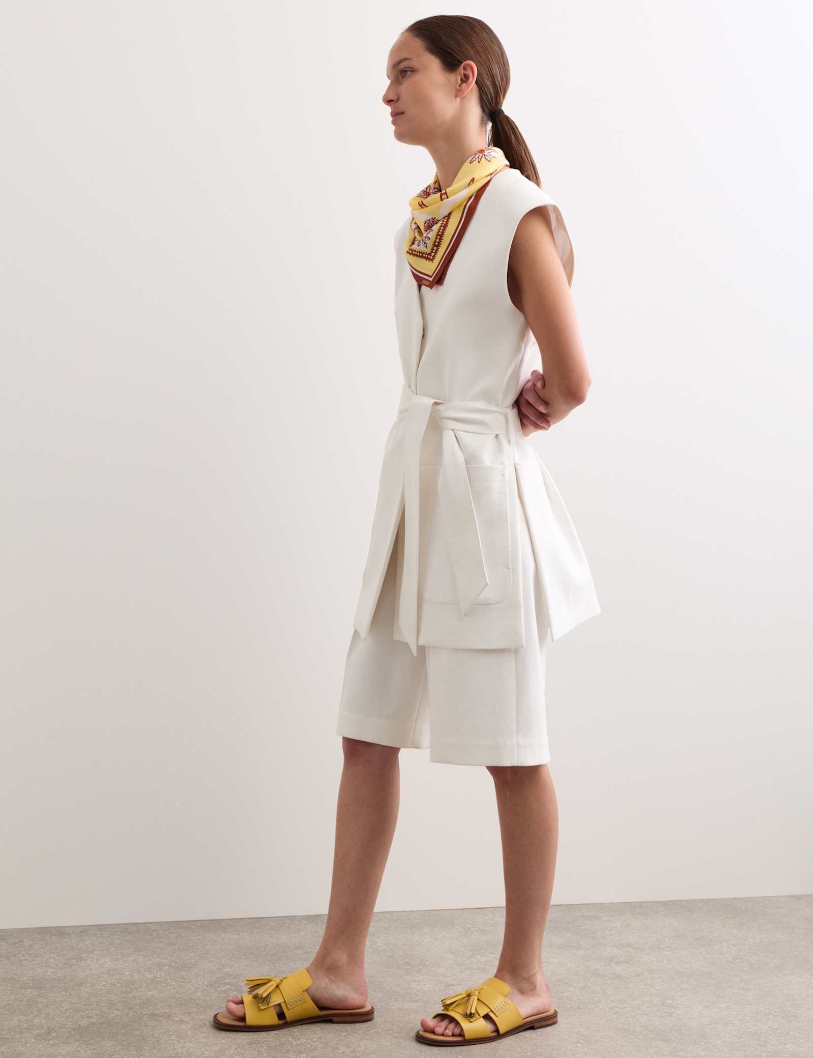 Cotton Rich Sleeveless Jacket with Modal - image 5