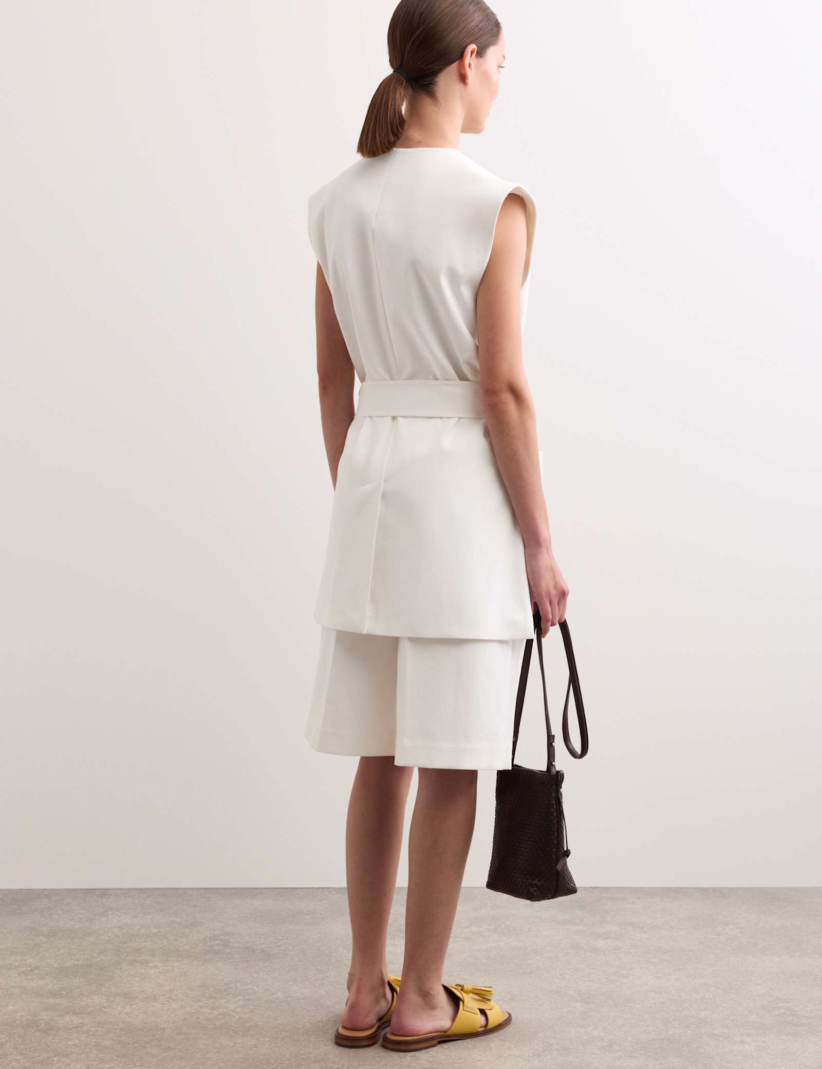 Cotton Rich Sleeveless Jacket with Modal - image 4