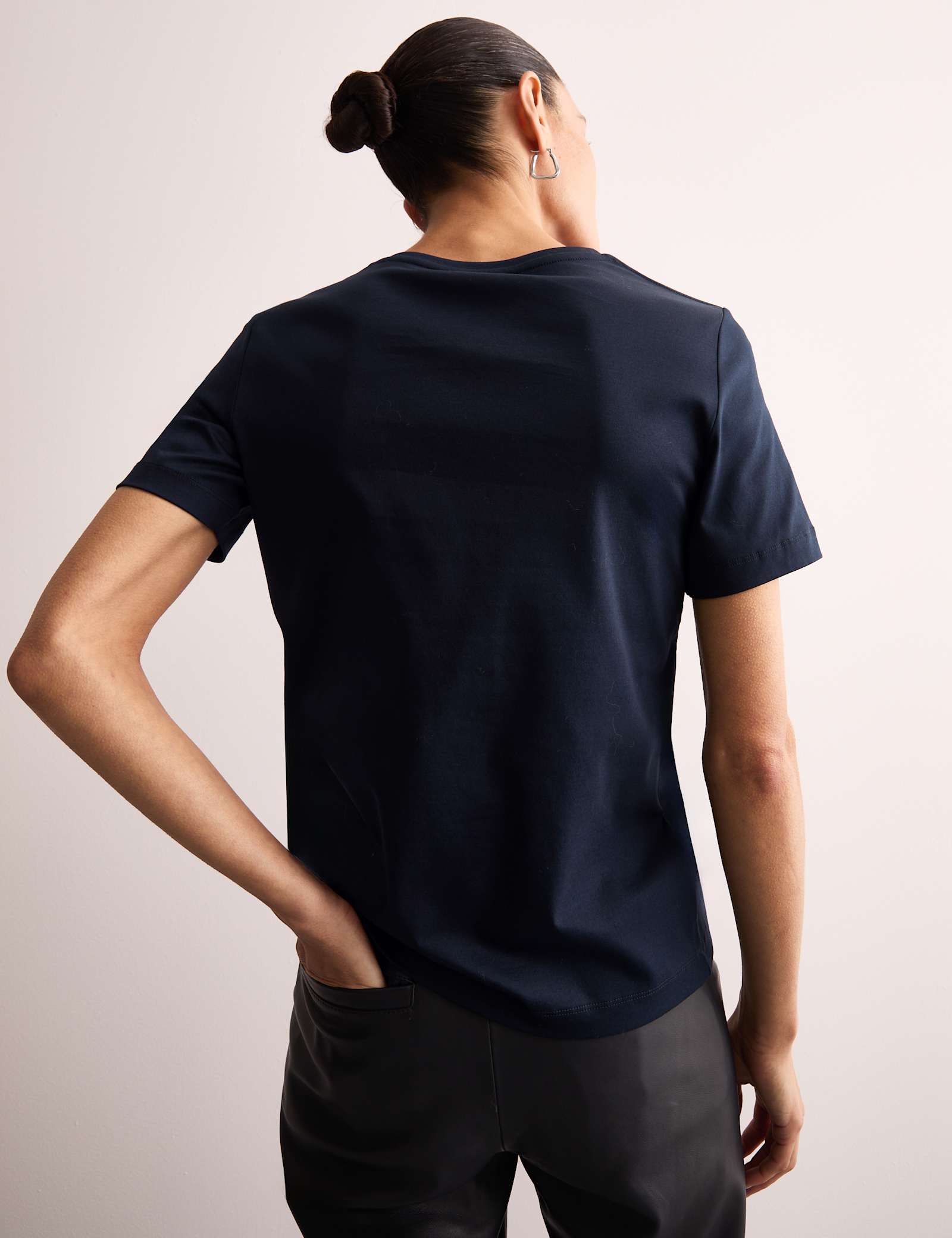 Pure Mercerised Cotton V-Neck T-Shirt - image 5