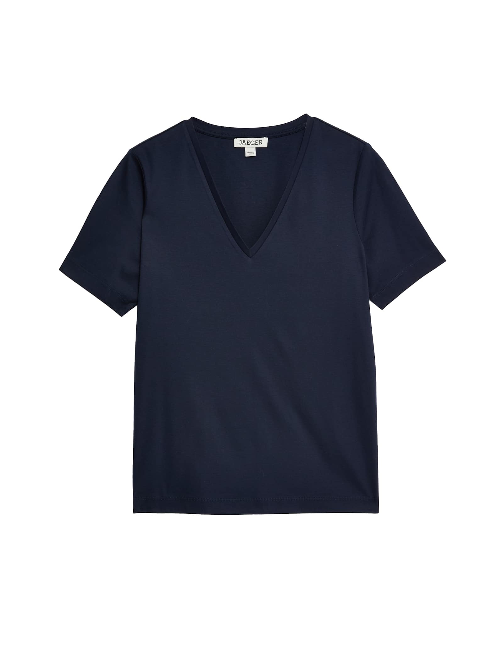 Pure Mercerised Cotton V-Neck T-Shirt - image 4