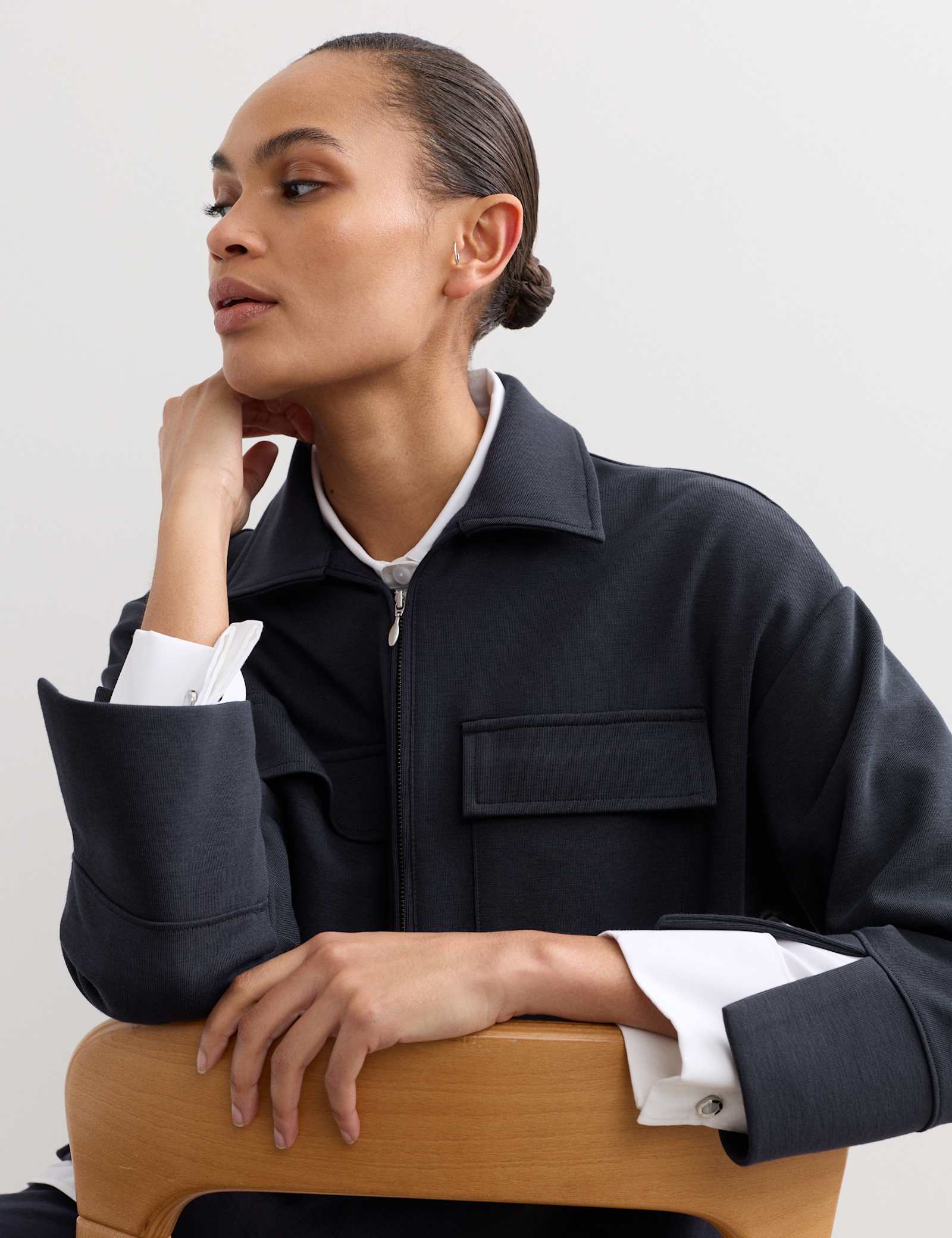 Jersey Overhead Patch Pocket Shirt with Wool - image 2