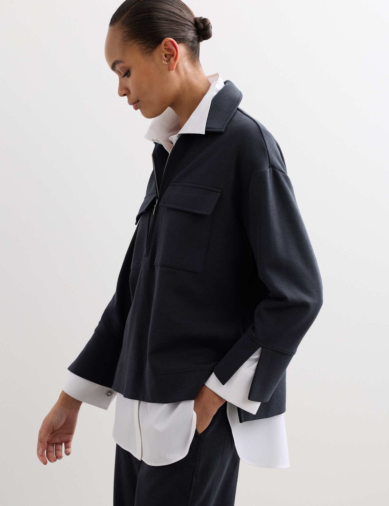 Jersey Overhead Patch Pocket Shirt with Wool - image 4