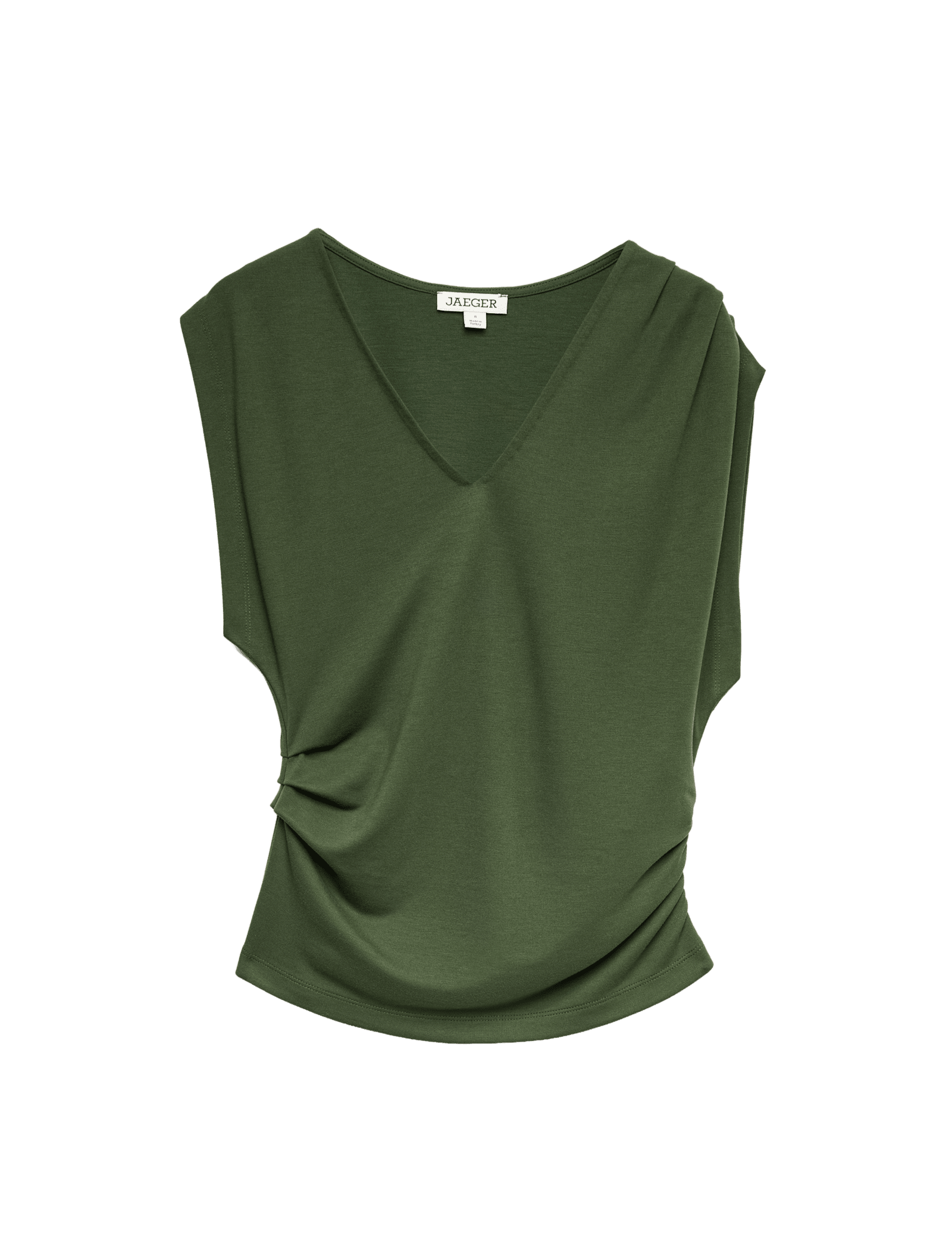 Jersey V-Neck Ruched Top - image 3