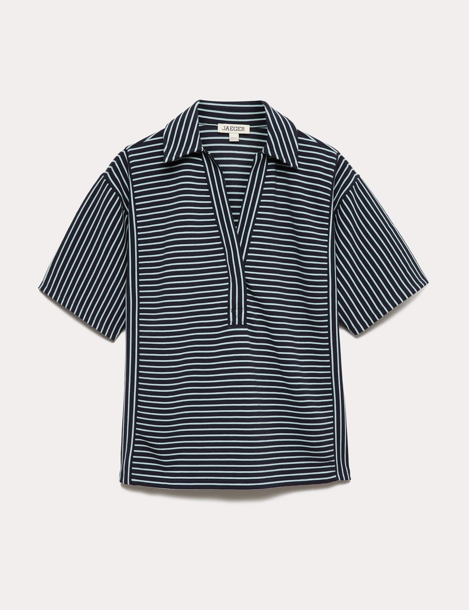 Pure Cotton Striped Polo Top - image 1