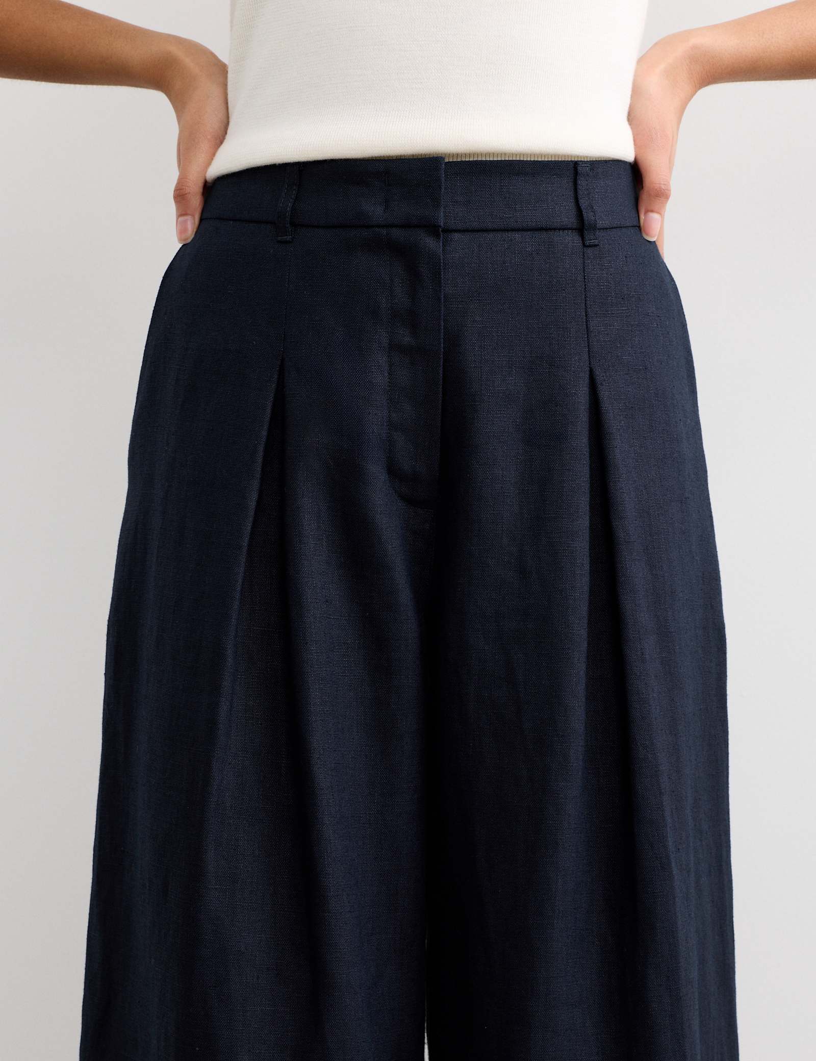 Pure Linen Wide Leg Culottes - image 5