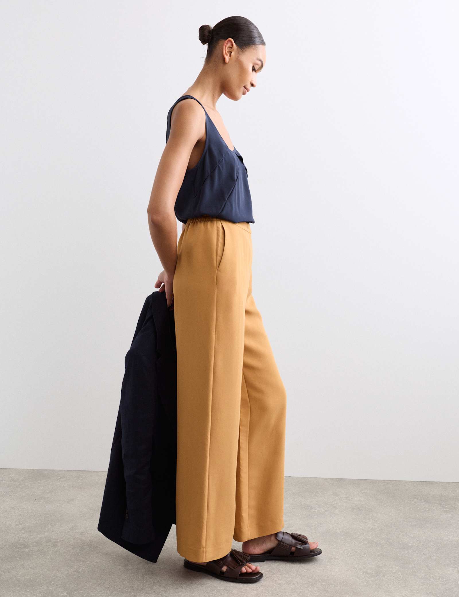 Herringbone Wide Leg Trousers - image 5