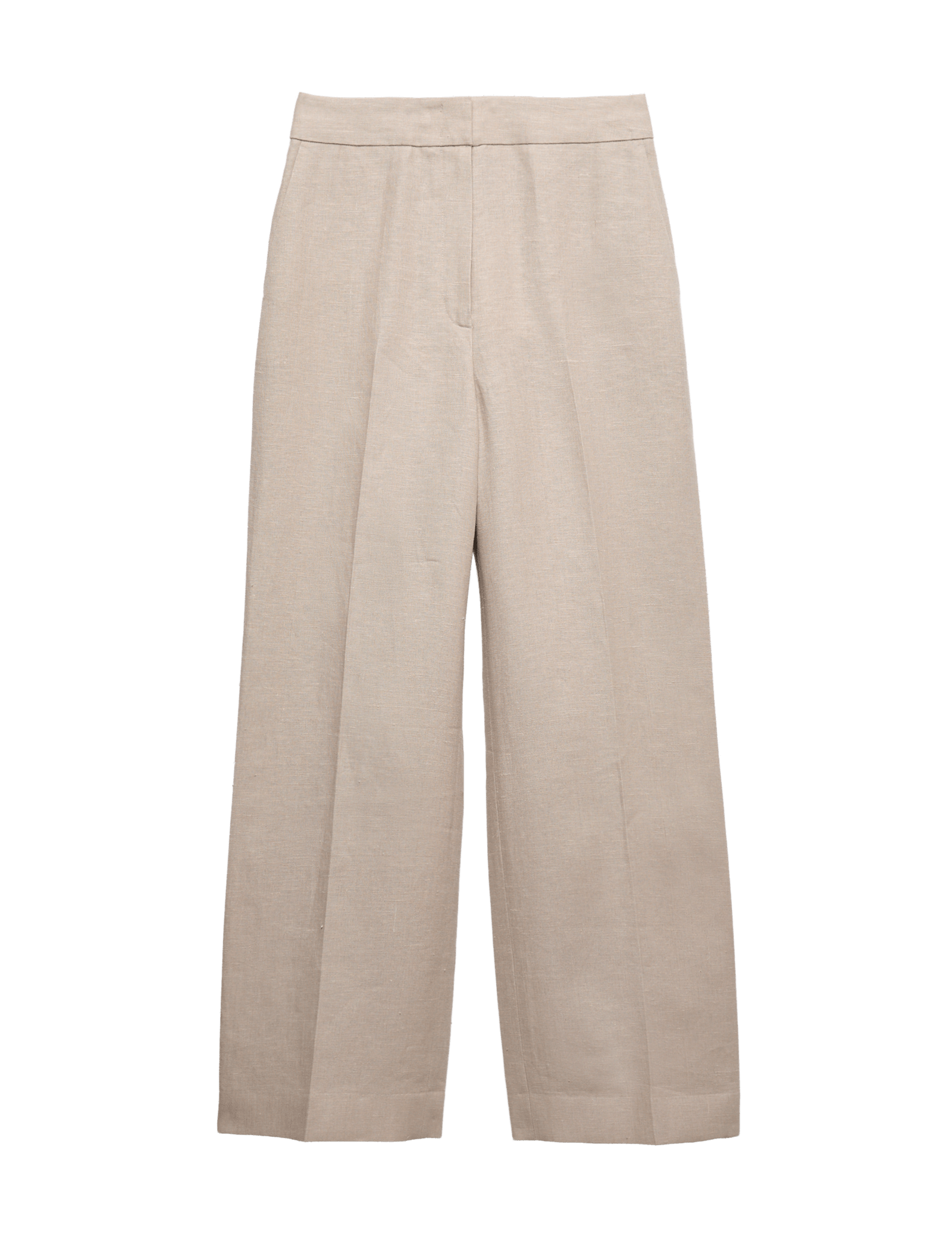 Pure Linen Pleat Front Straight Leg Trousers - image 3